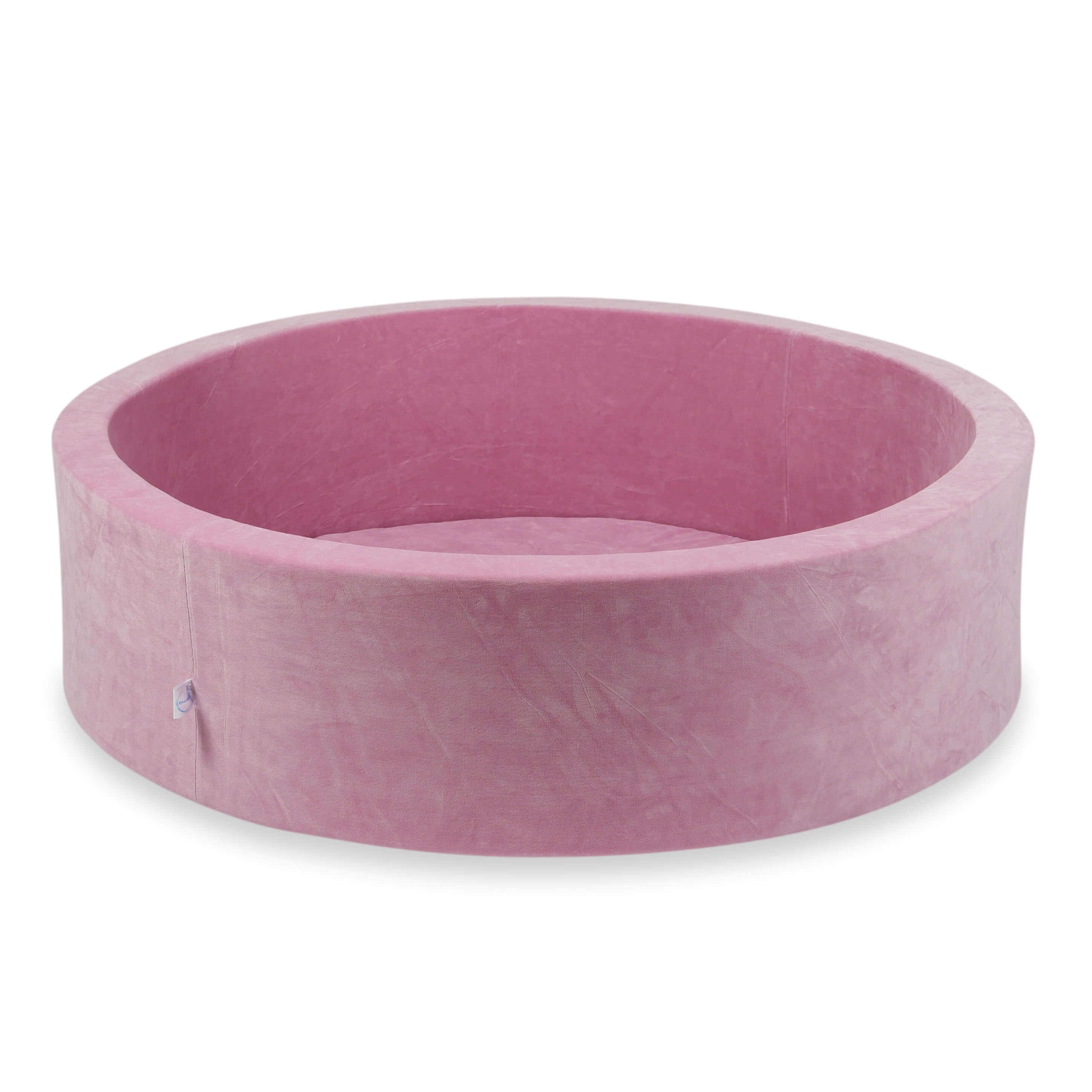 Mimii Bällebad aus Velvet Soft in Rosa – rund, 110 × 30 cm, ohne Bälle