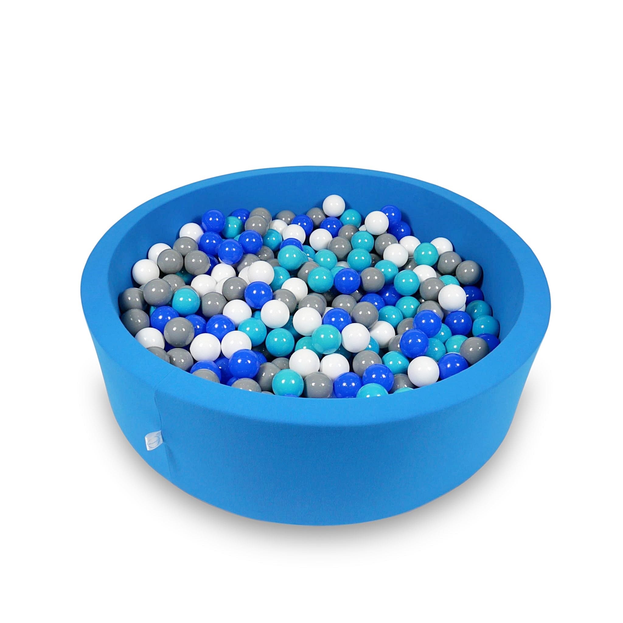 Mimii Bällebad in Blau – rund, 110 × 30 cm, mit 400 Bällen