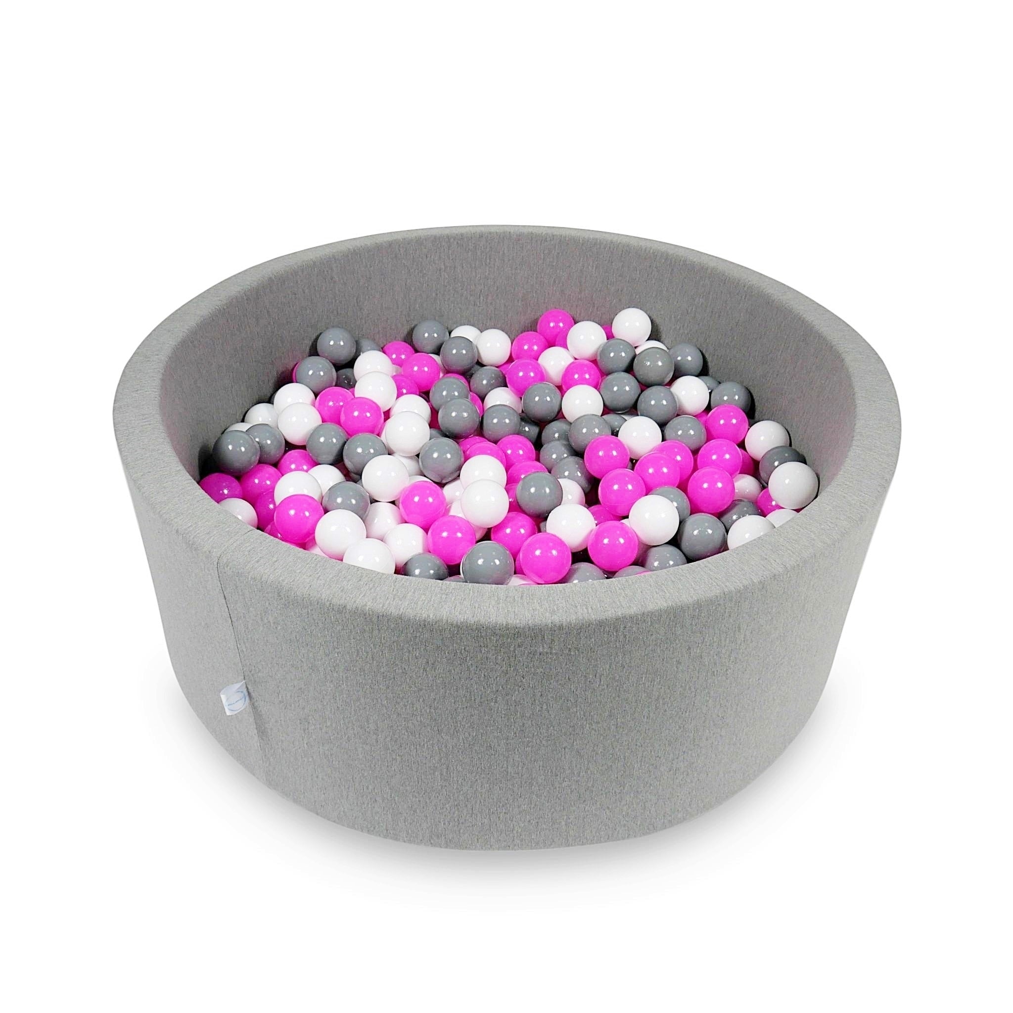 Ball pit with balls 110 × 40 cm grey with 500 balls