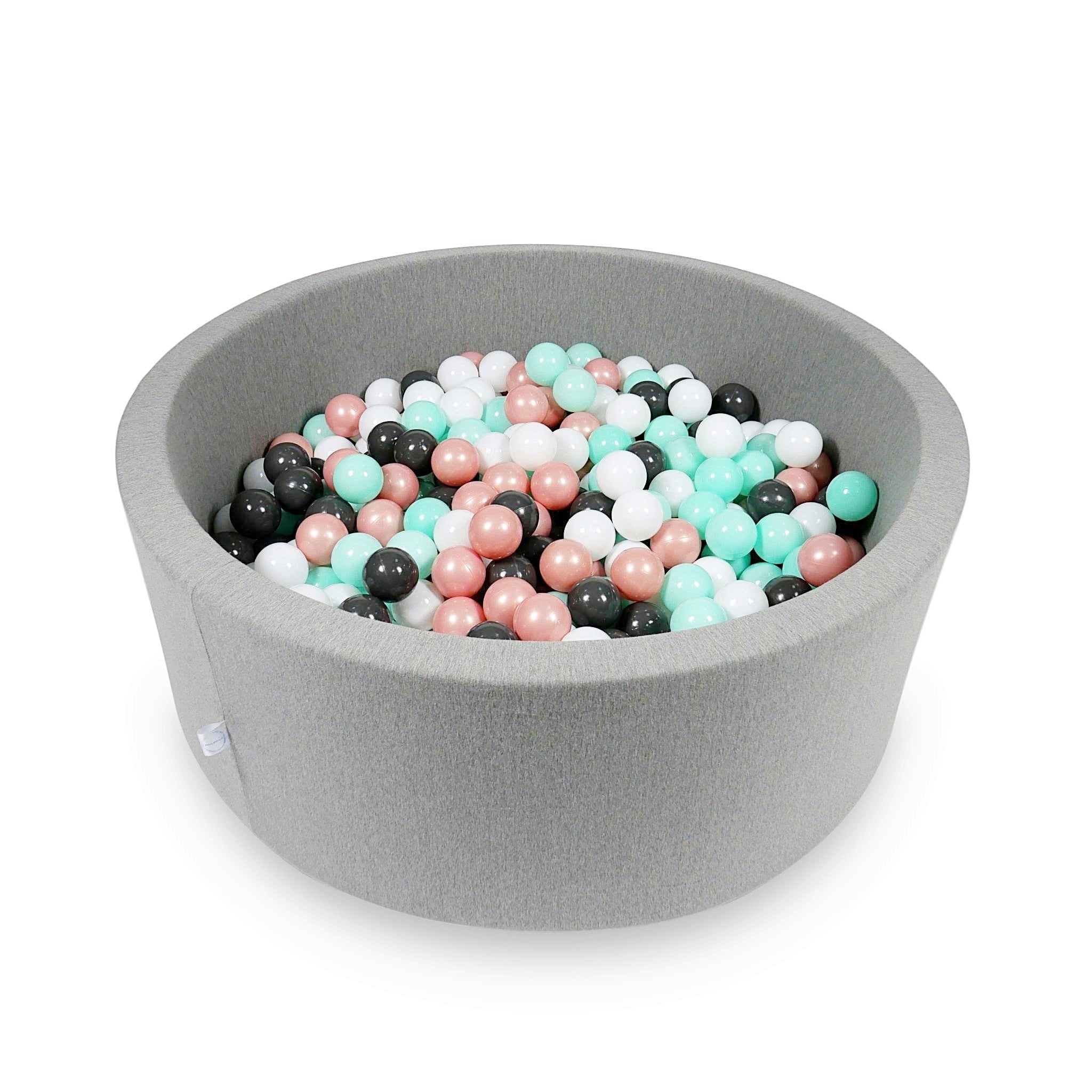 Ball pit with balls 110 × 40 cm grey with 500 balls