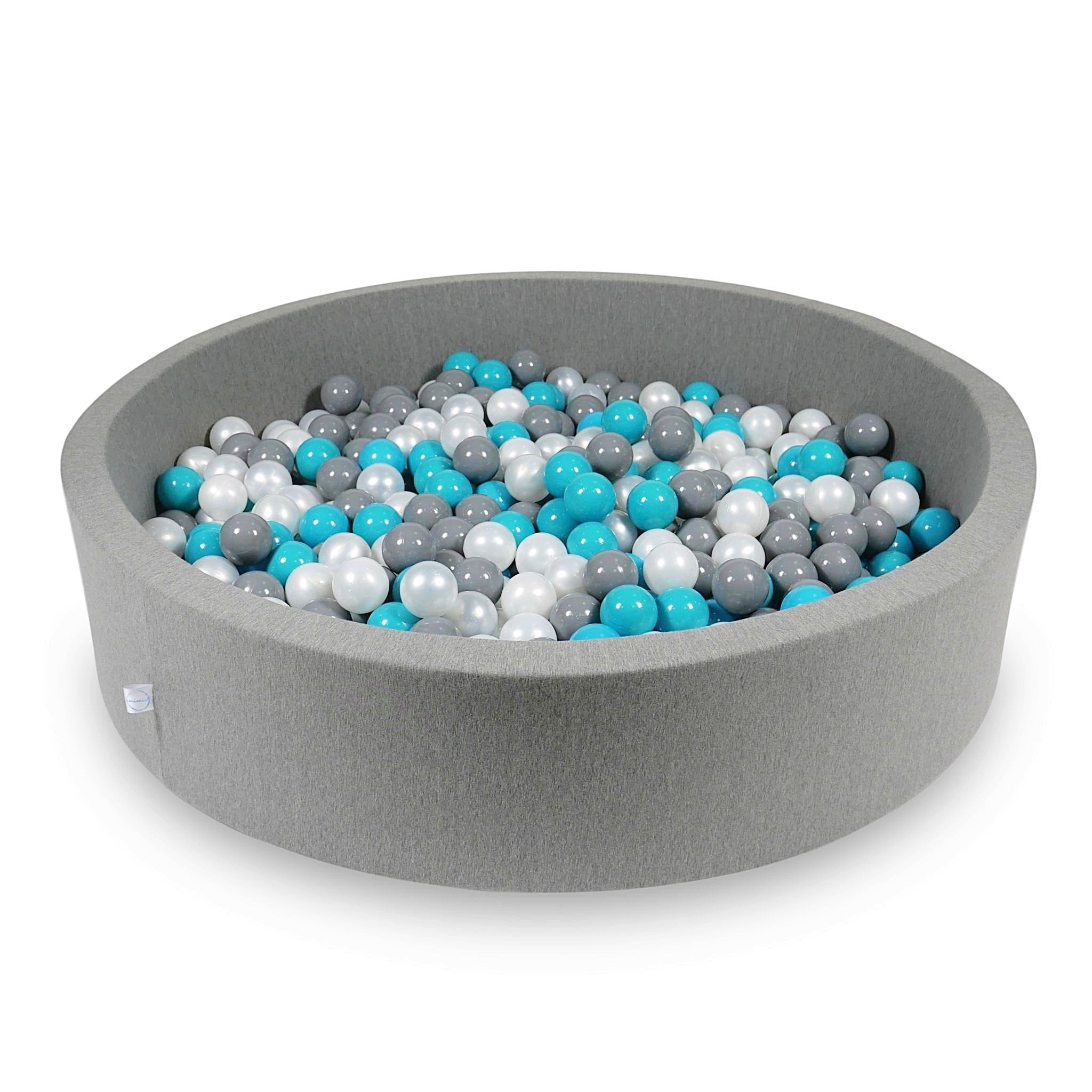Ball pit with balls 130 × 30 cm grey with 600 balls