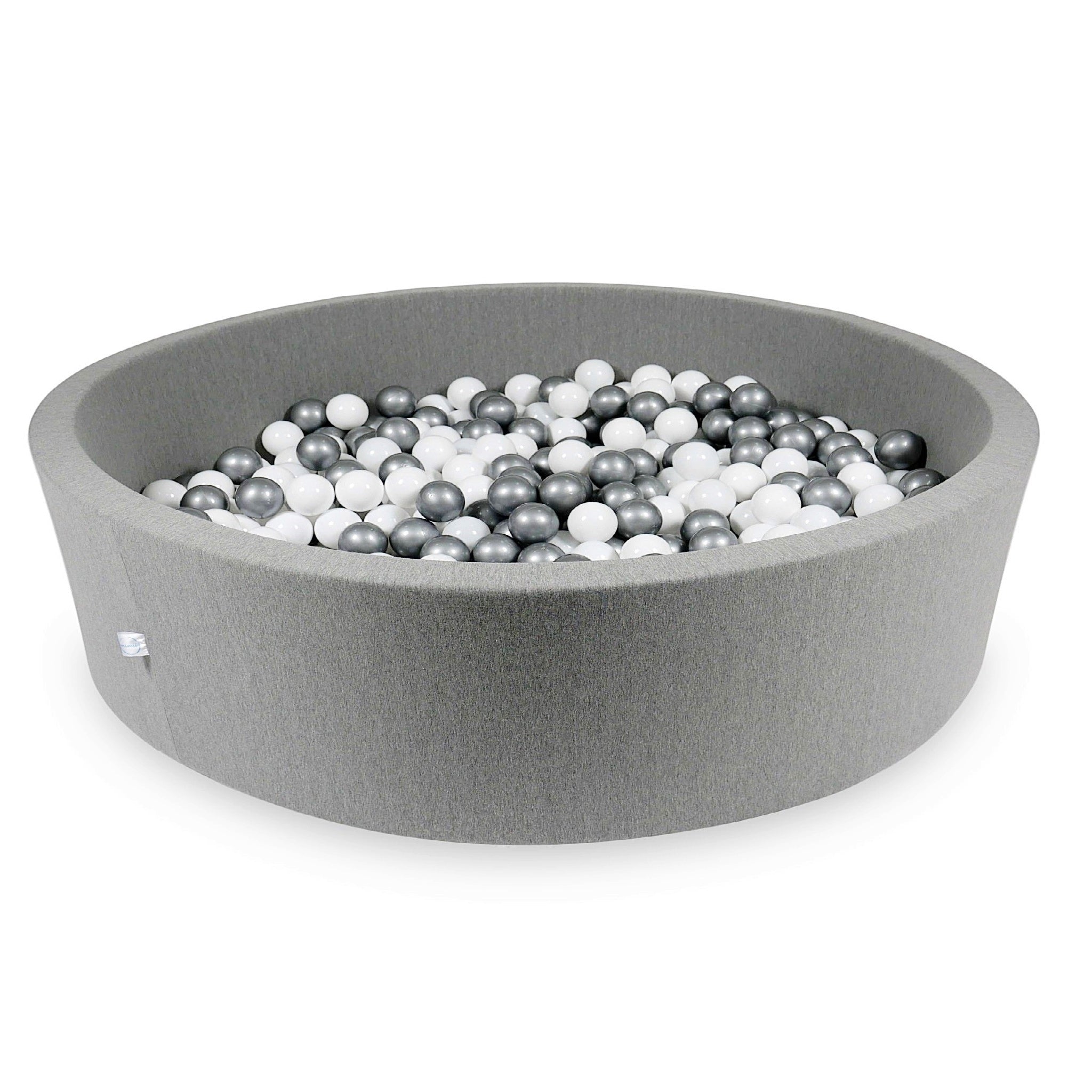 Ball pit with balls 130 × 30 cm grey with 600 balls