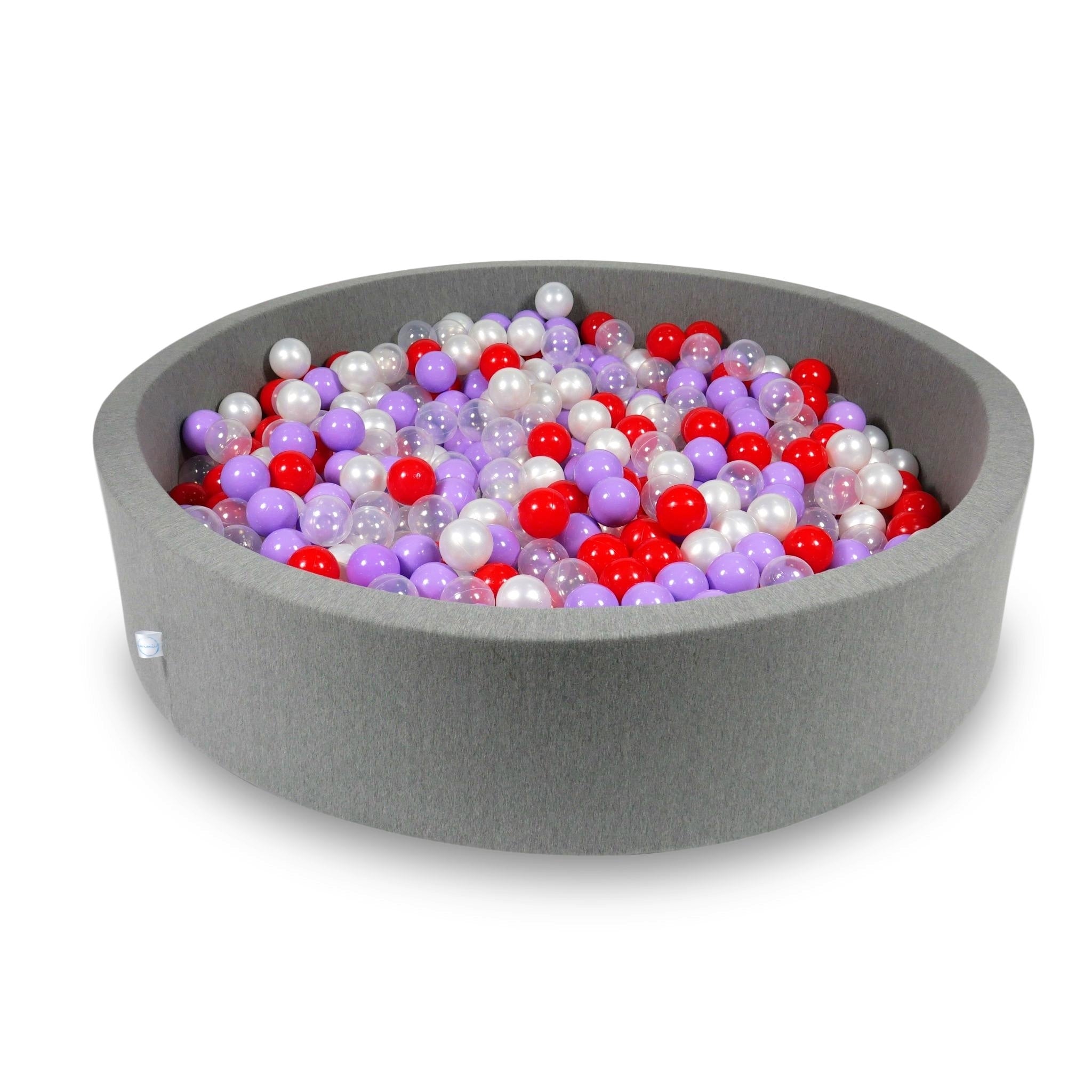 Ball pit with balls 130 × 30 cm grey with 600 balls