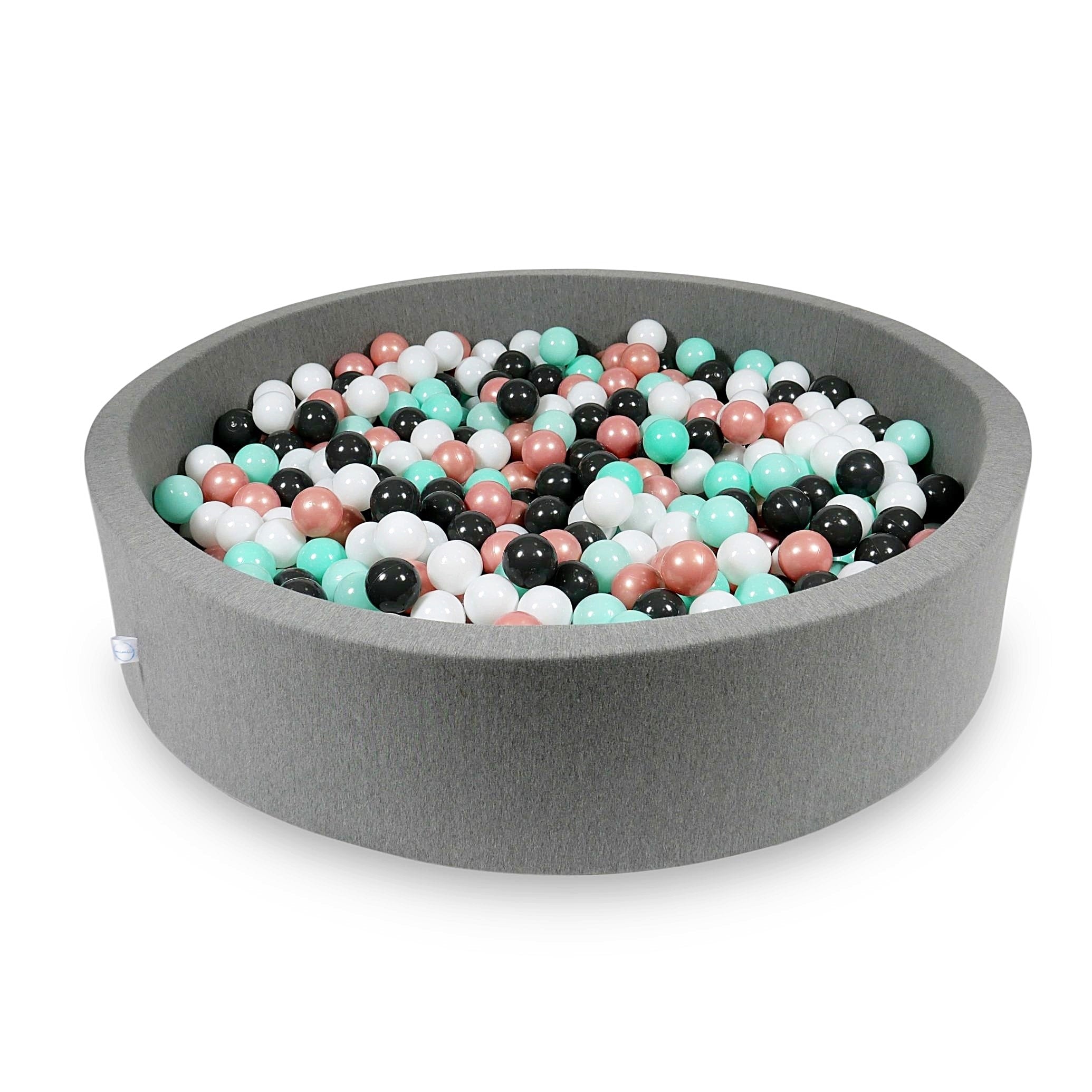 Ball pit with balls 130 × 30 cm grey with 600 balls