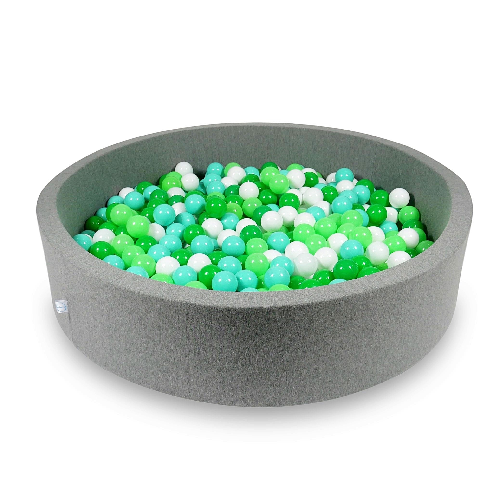 Ball pit with balls 130 × 30 cm grey with 600 balls