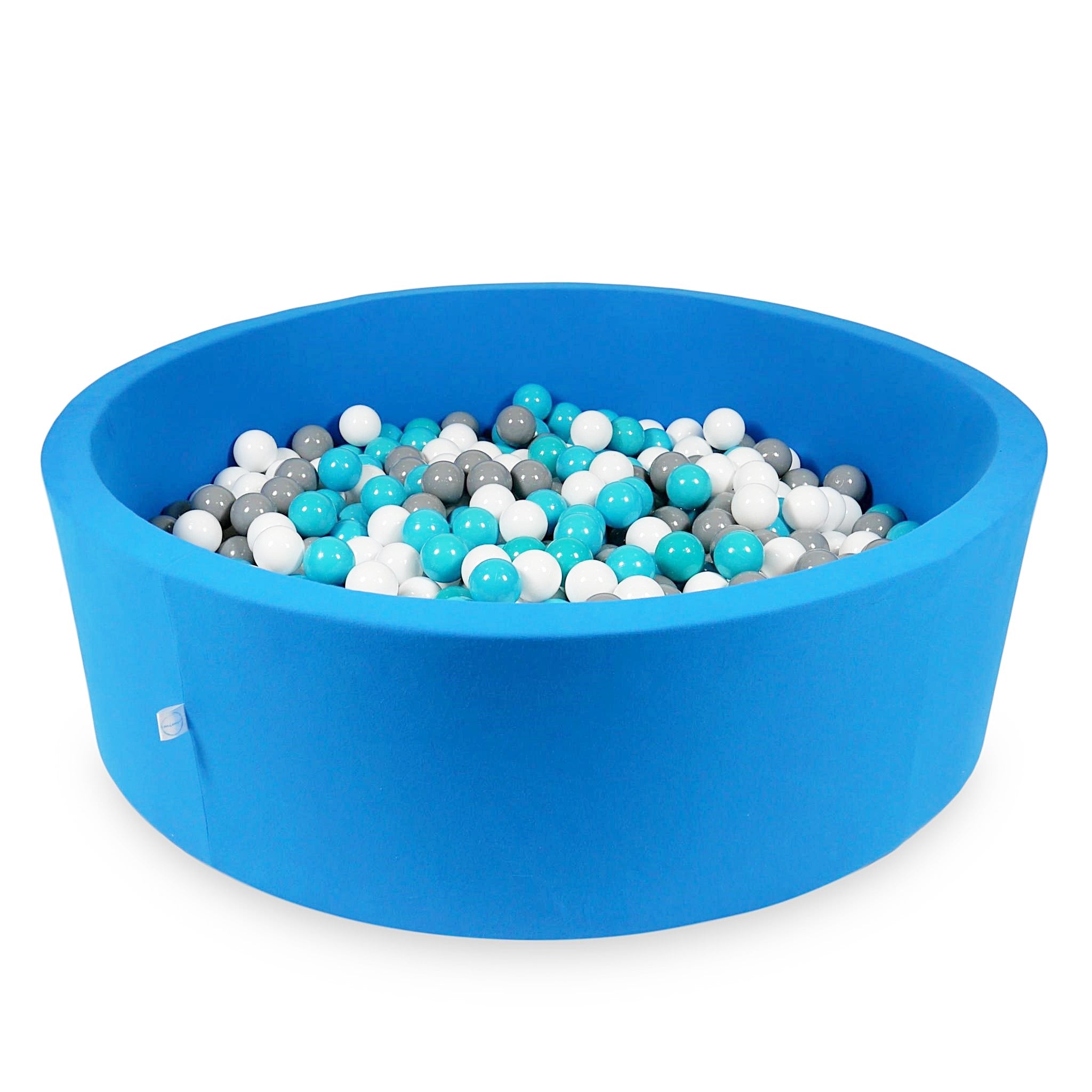 Mimii Bällebad in Blau – rund, 130 × 40 cm, mit 700 Bällen