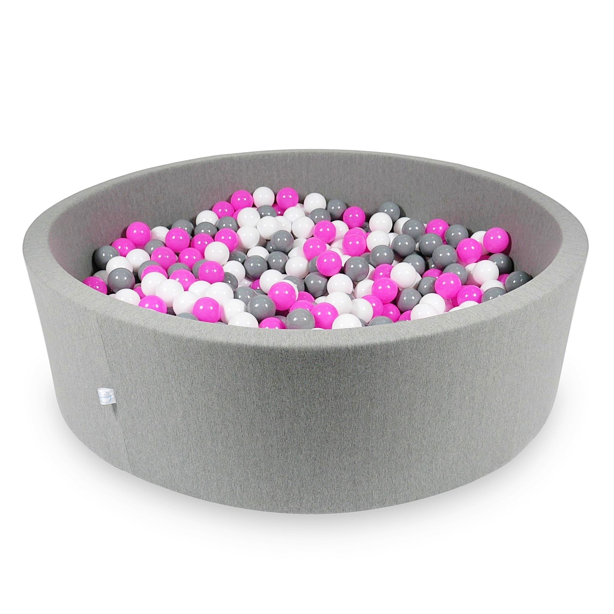 Ball pit with balls 130 × 40 cm grey with 700 balls