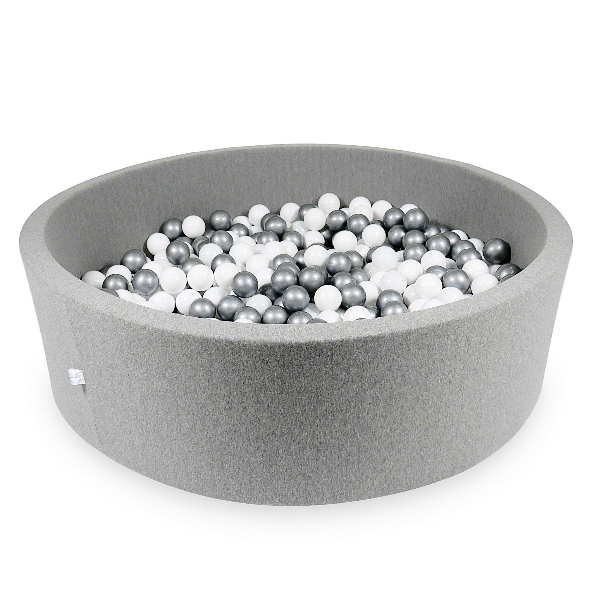 Ball pit with balls 130 × 40 cm grey with 700 balls