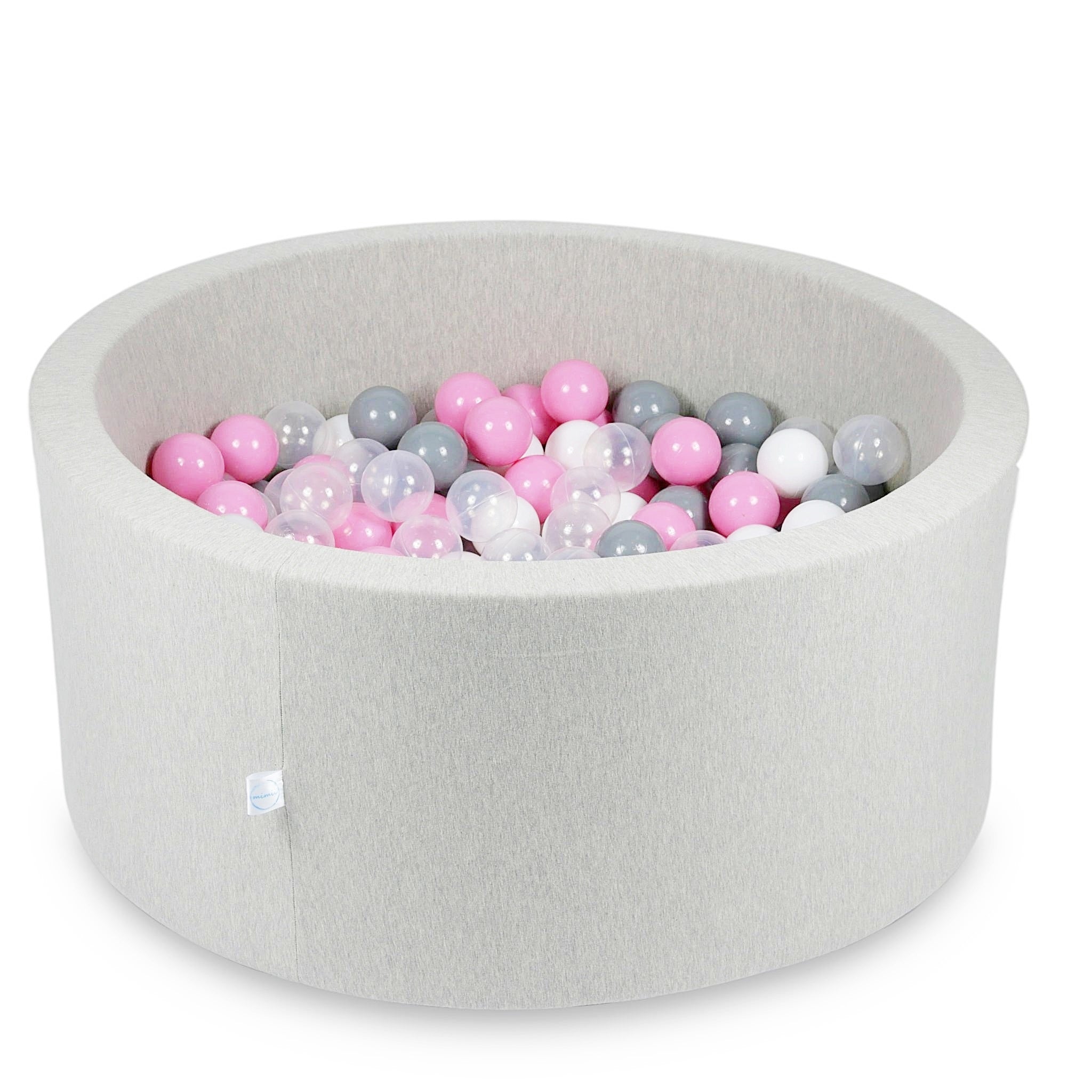 Ball pit with balls 90 × 40 cm light grey with 300 balls