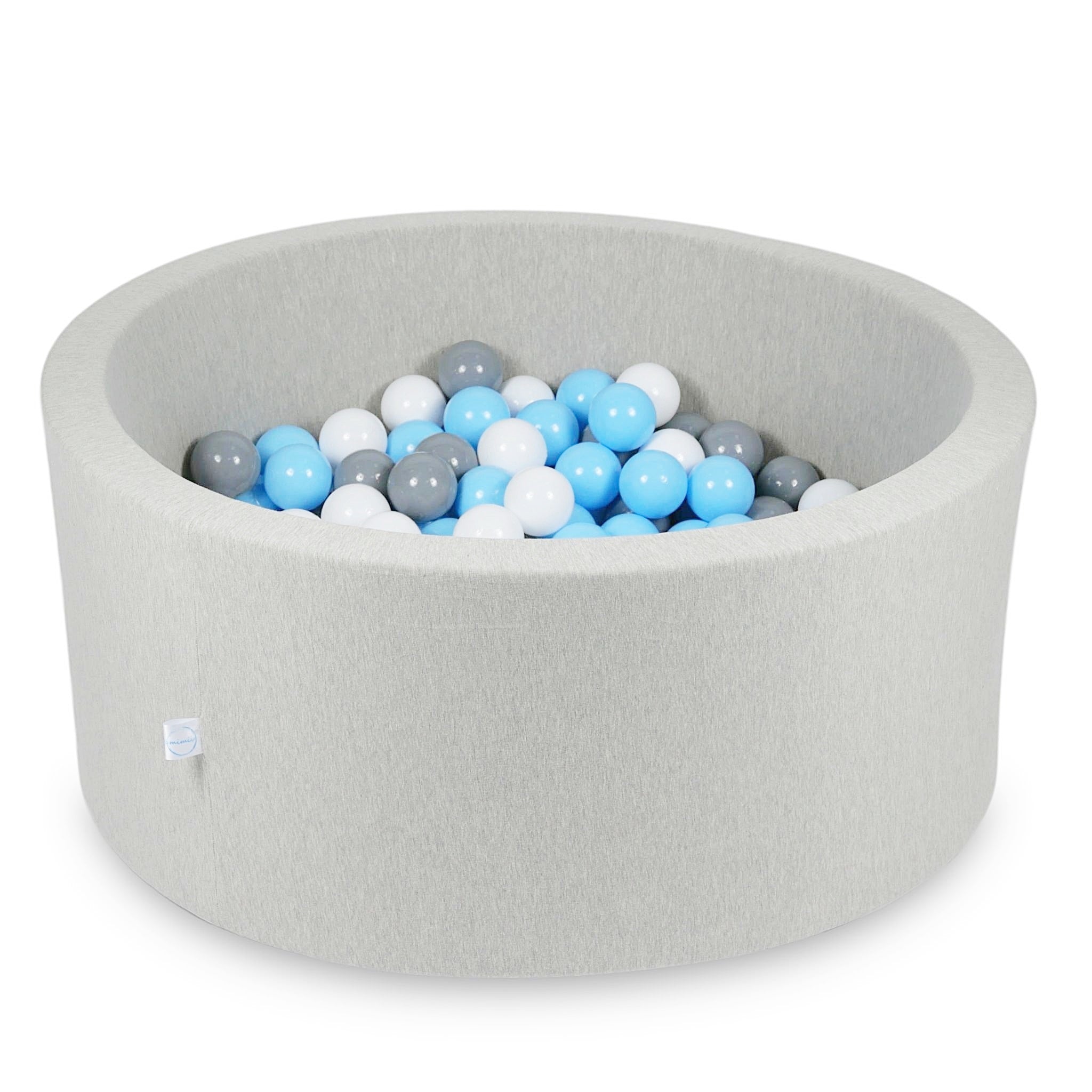 Ball pit with balls 90 × 40 cm light grey with 300 balls