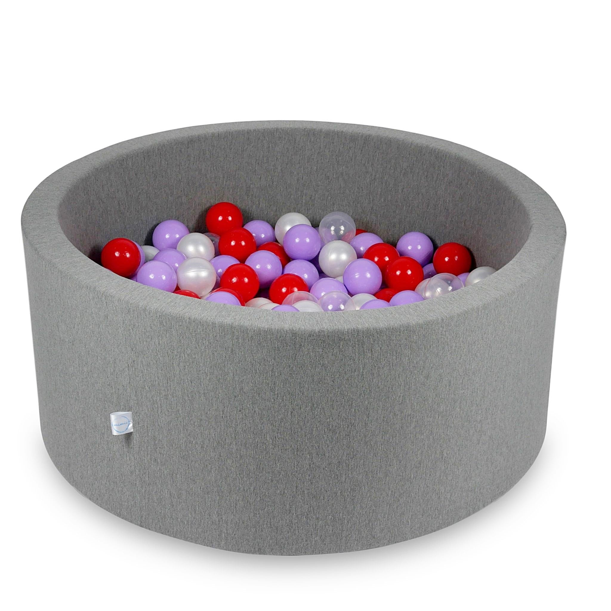 Ball pit with balls 90 × 40 cm grey with 300 balls