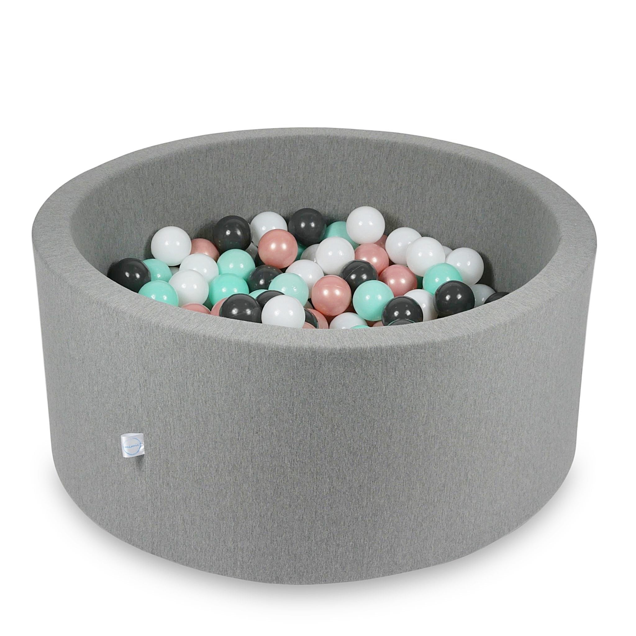 Ball pit with balls 90 × 40 cm grey with 300 balls