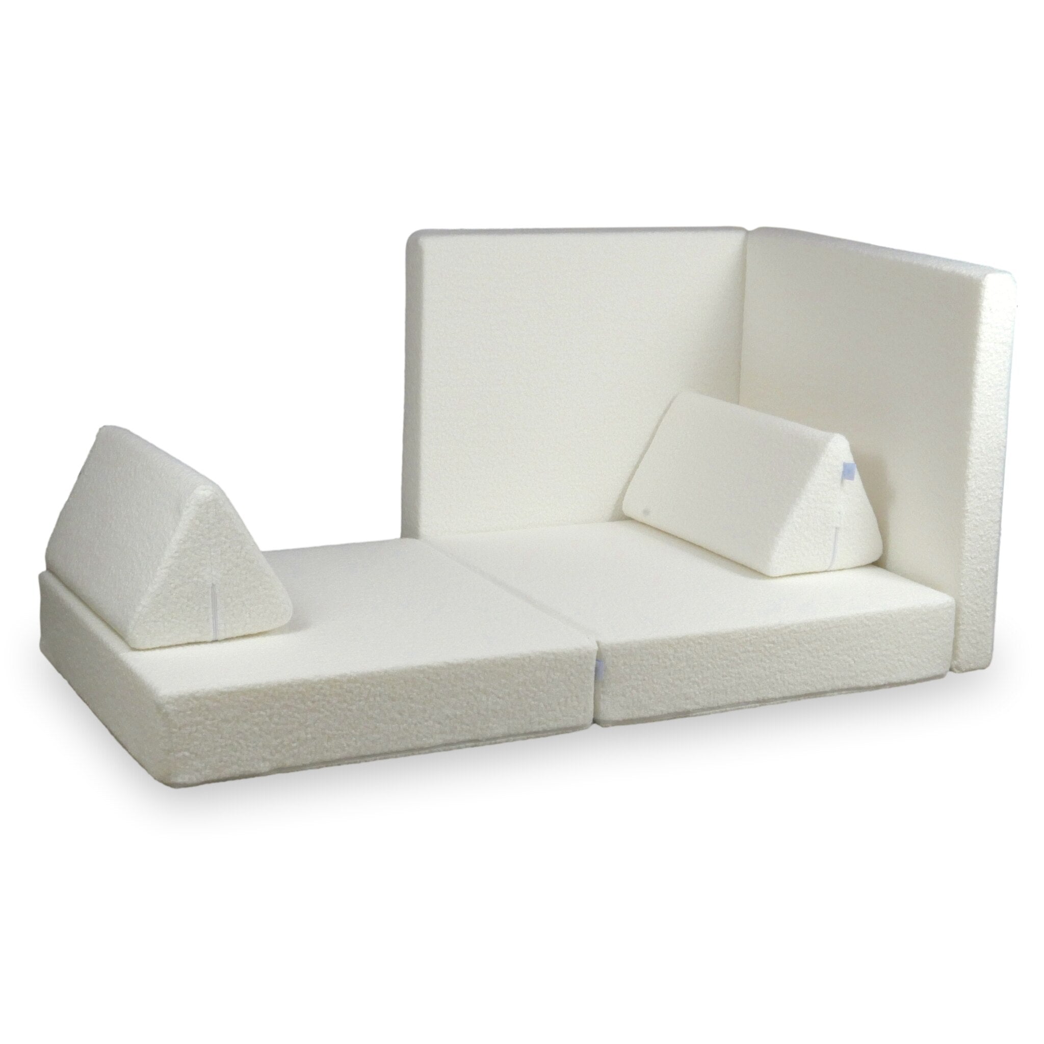 Sofa do zabawy Montessori Premium Boucle Biały