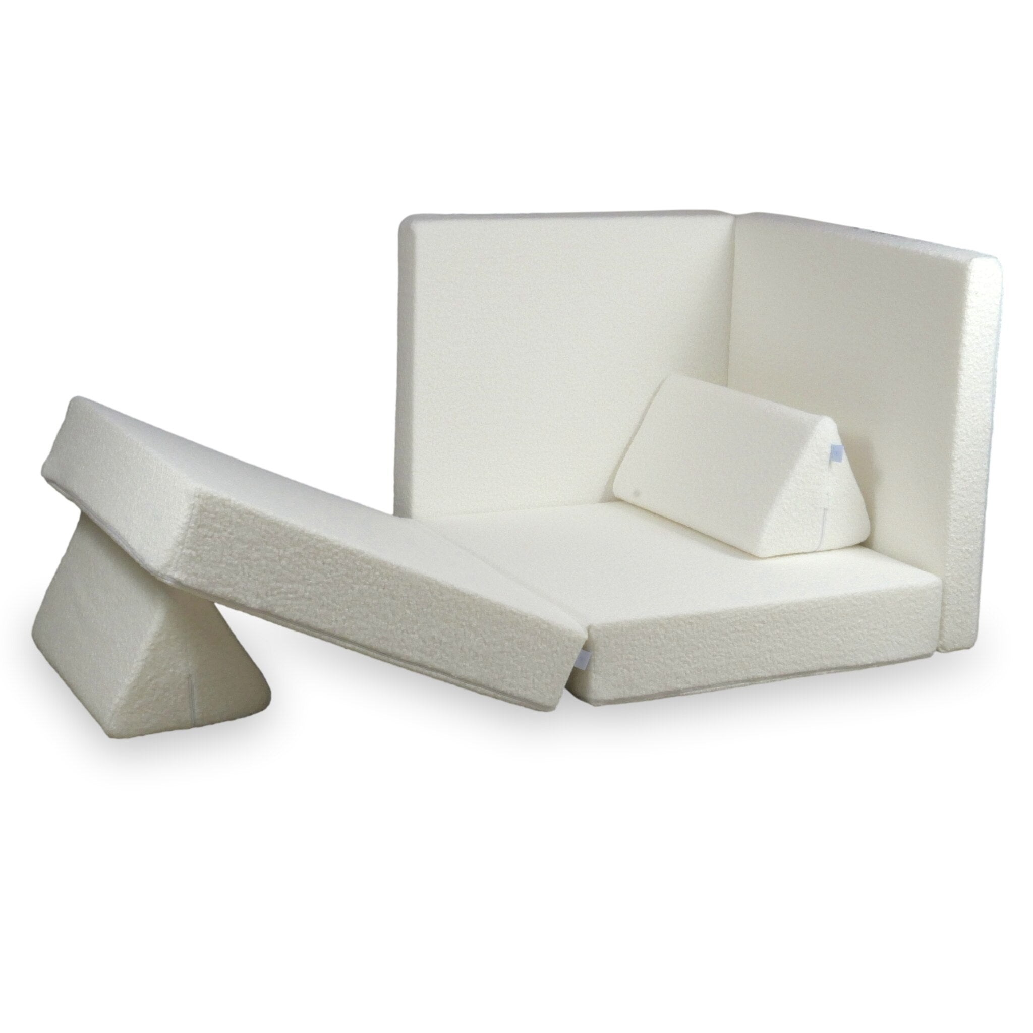 Sofa do zabawy Montessori Standard Boucle Biały
