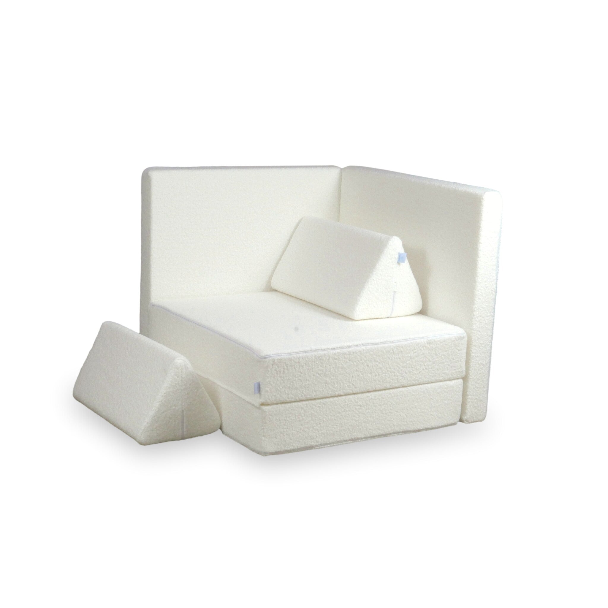 Sofa do zabawy Montessori Standard Boucle Biały