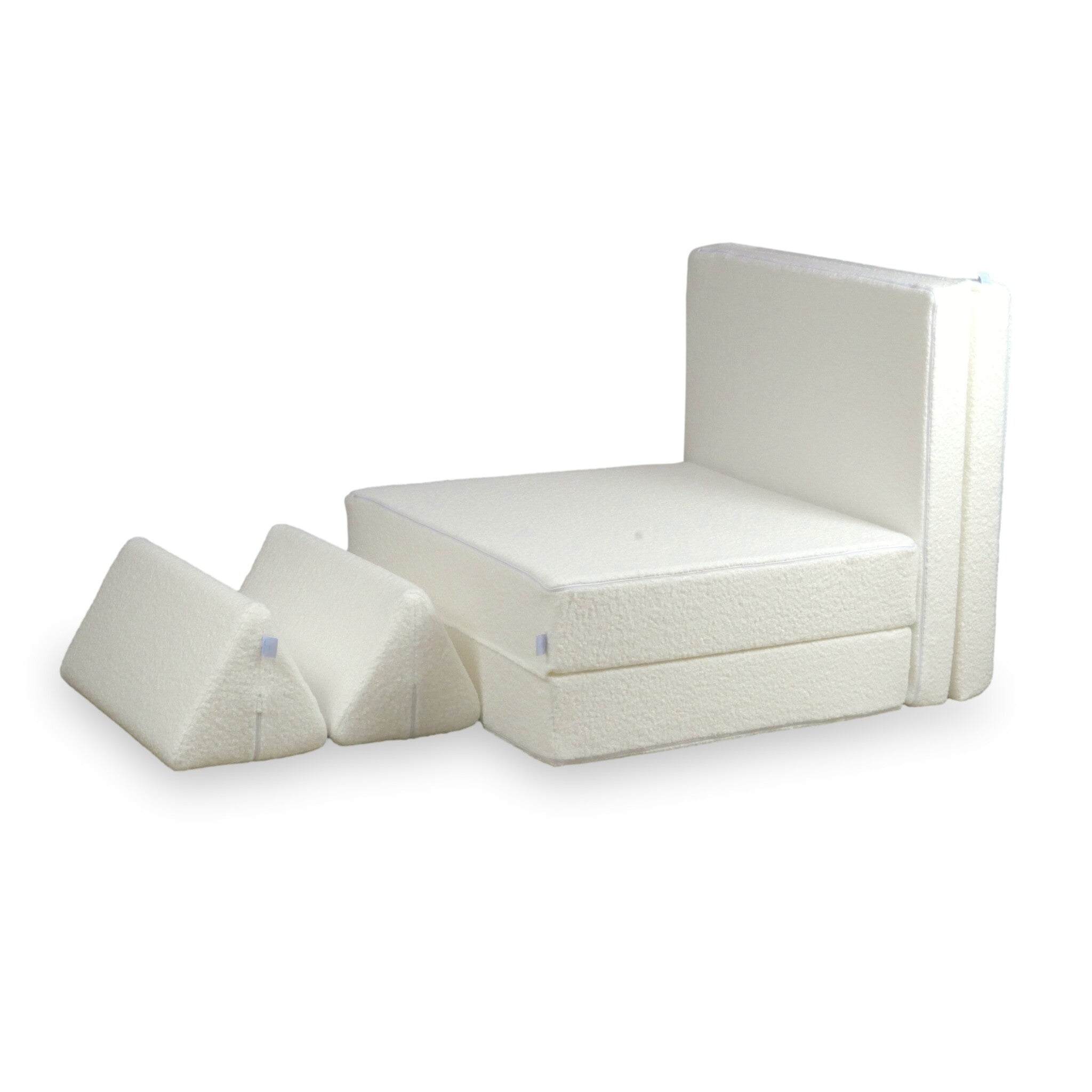 Sofa do zabawy Montessori Premium Boucle Biały