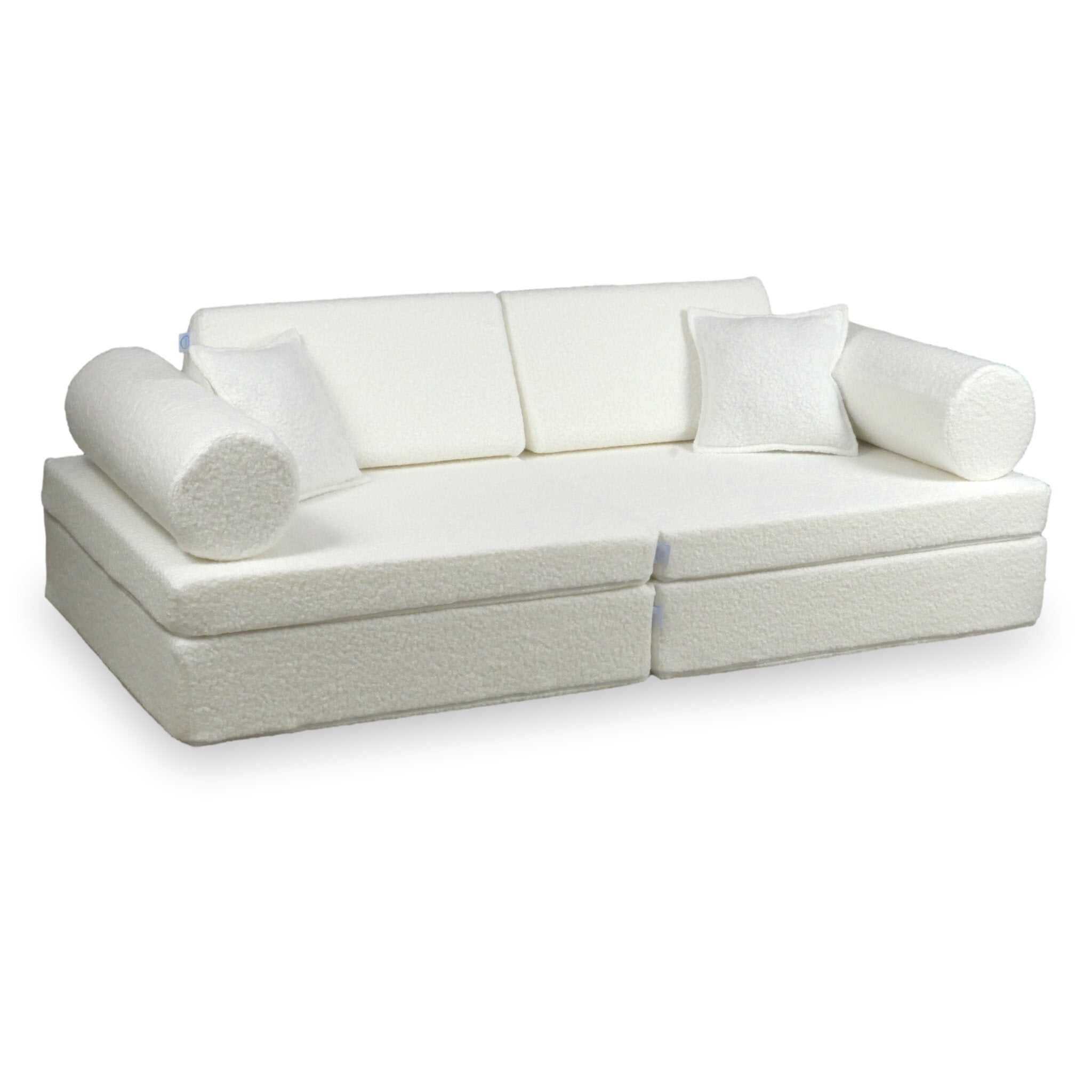 Sofa do zabawy Montessori Comfort Boucle Biały