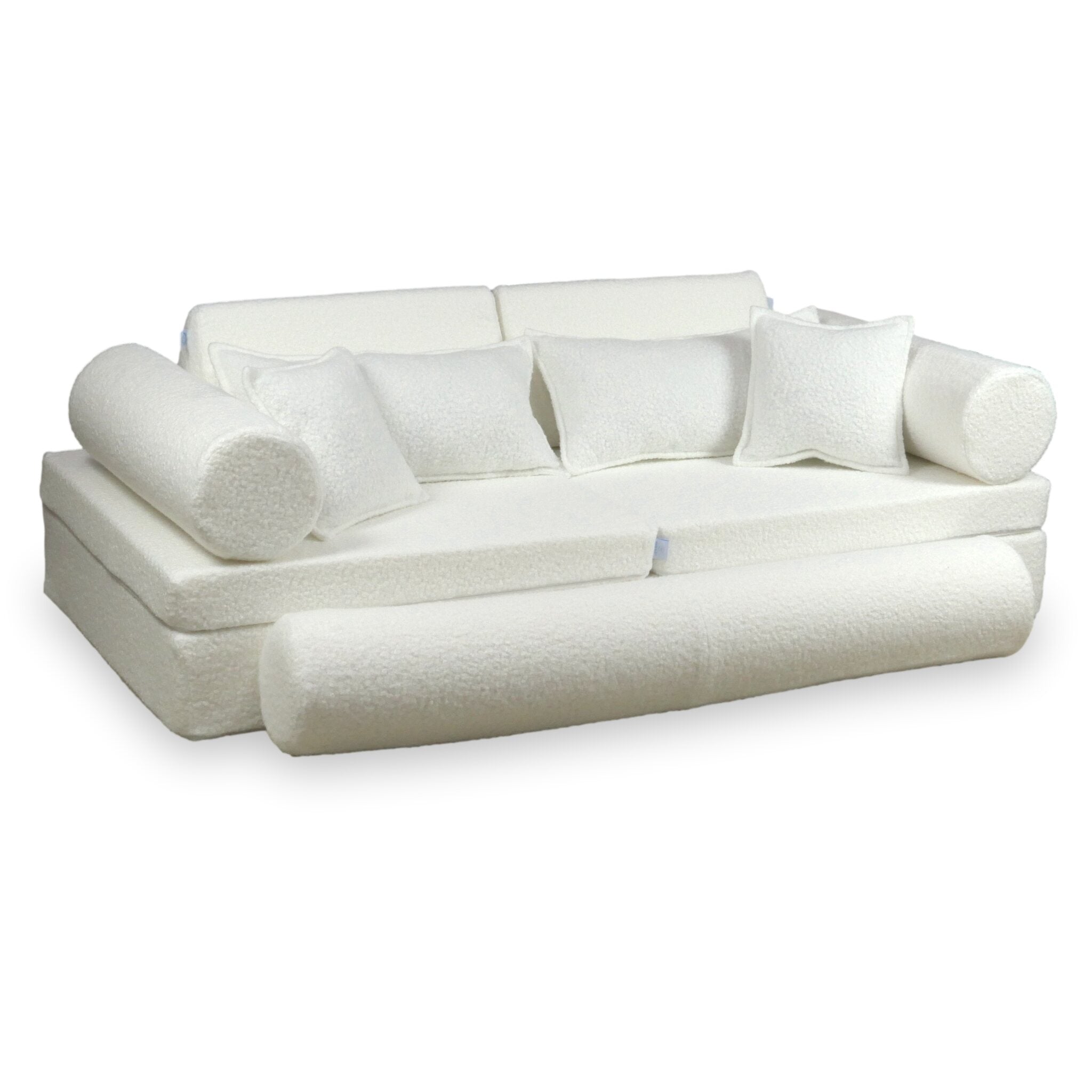 Montessori Play Sofa Premium bouclé white