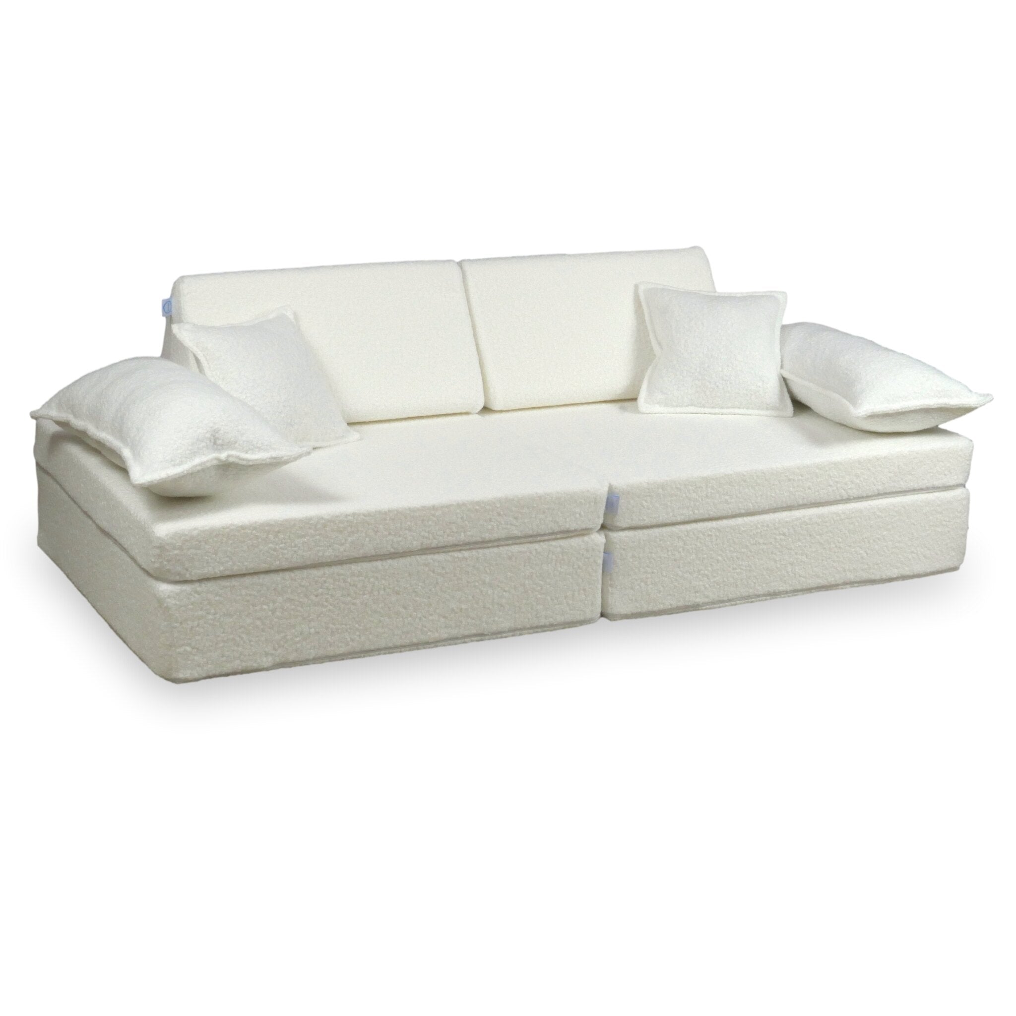 Sofa do zabawy Montessori Premium Boucle Biały
