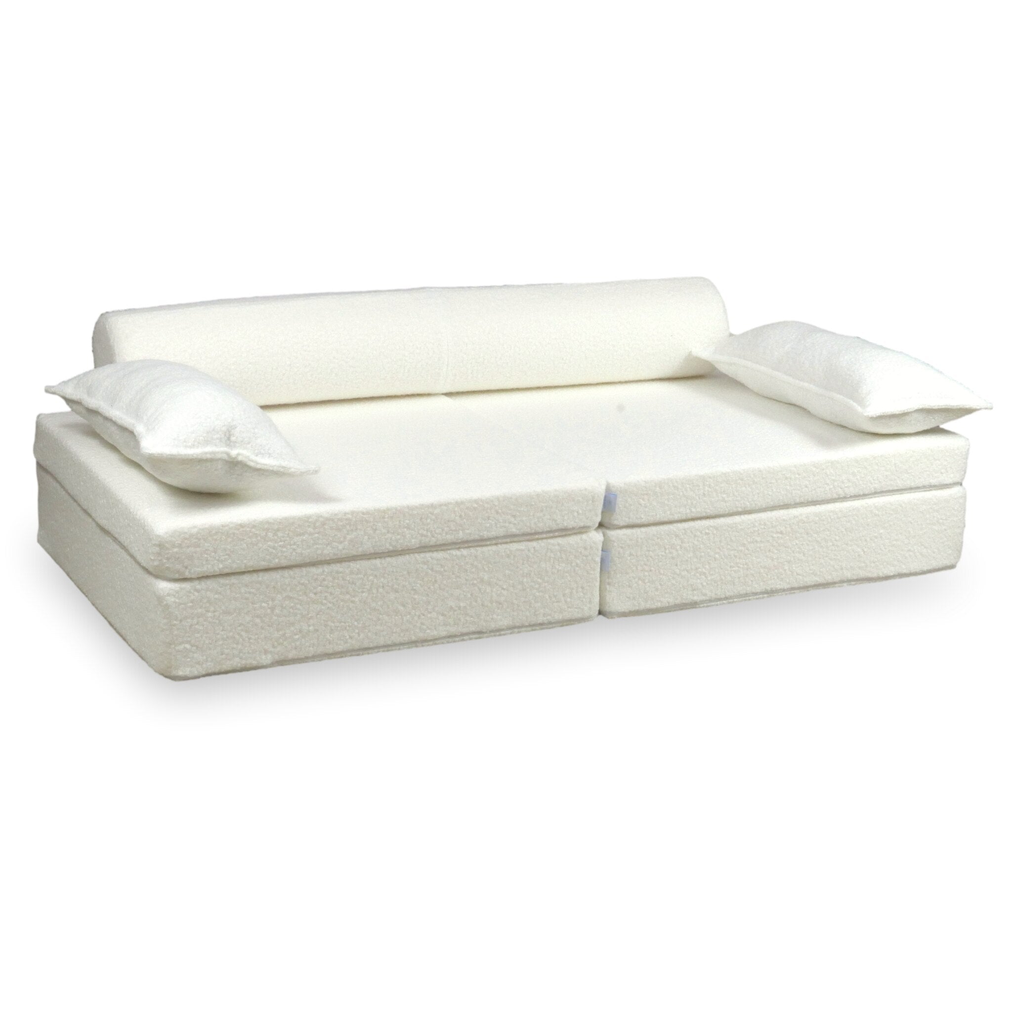 Sofa do zabawy Montessori Premium Boucle Biały