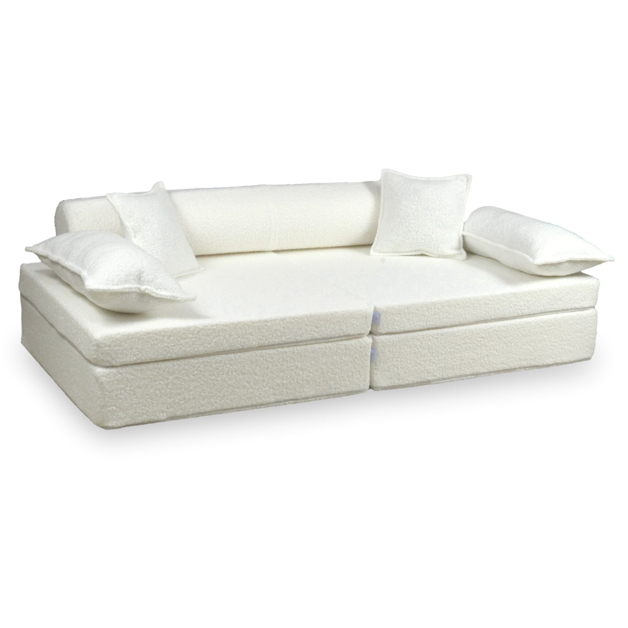 Sofa do zabawy Montessori Premium Boucle Biały