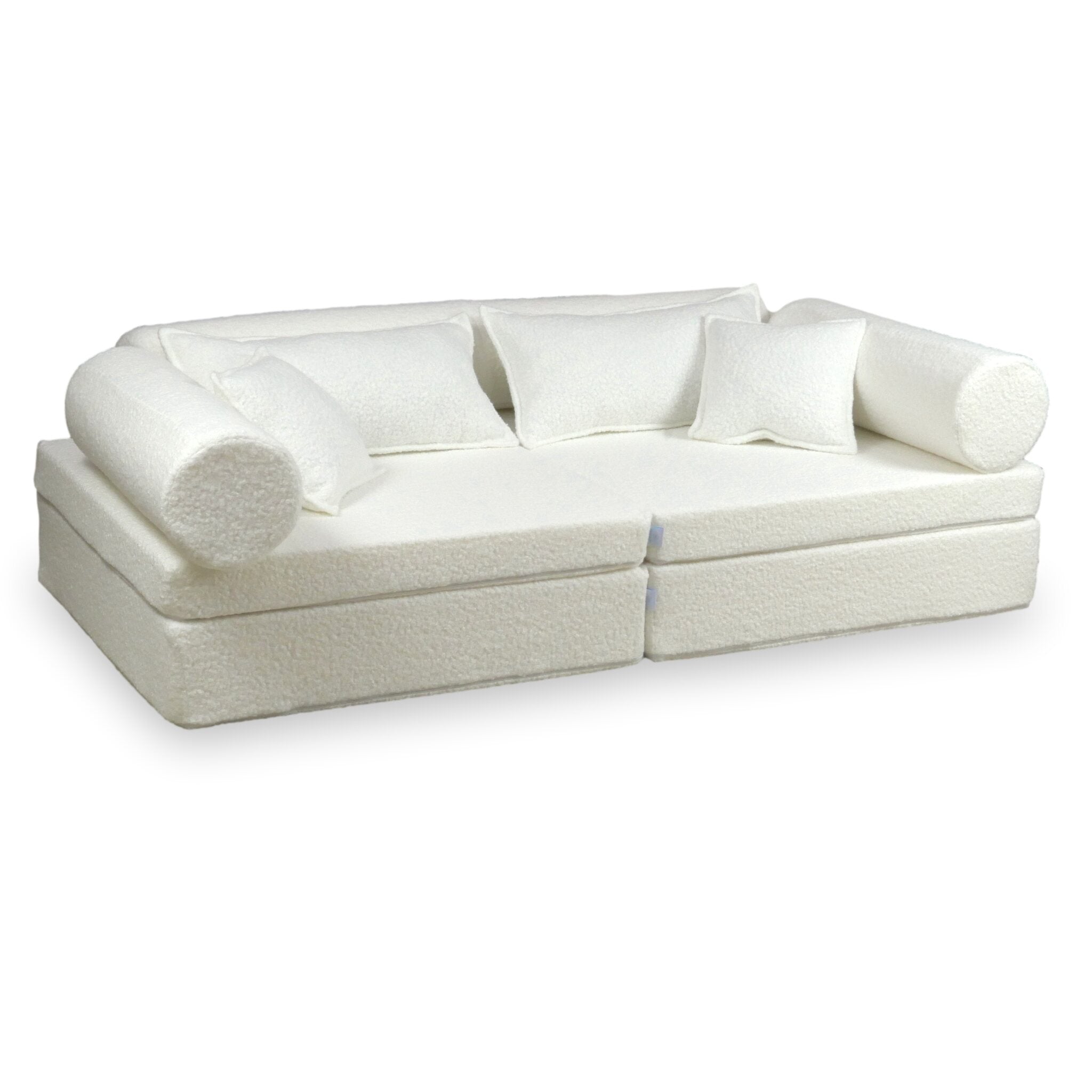 Sofa do zabawy Montessori Premium Boucle Biały