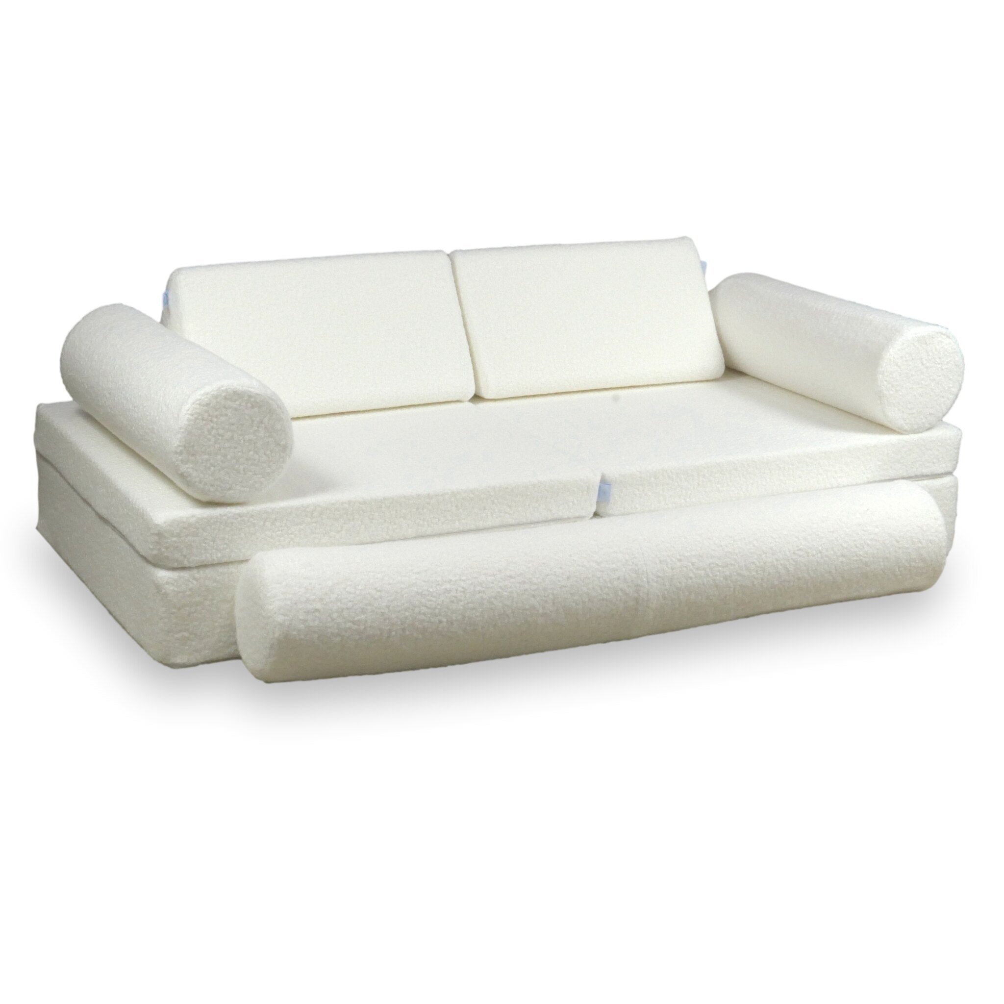 Sofa do zabawy Montessori Premium Boucle Biały