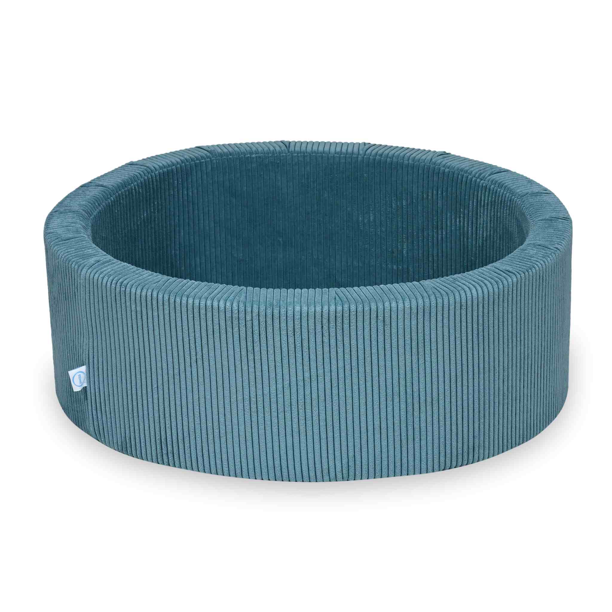 Mimii Bällebad aus Cord in Blau – rund, 90 × 30 cm, ohne Bälle