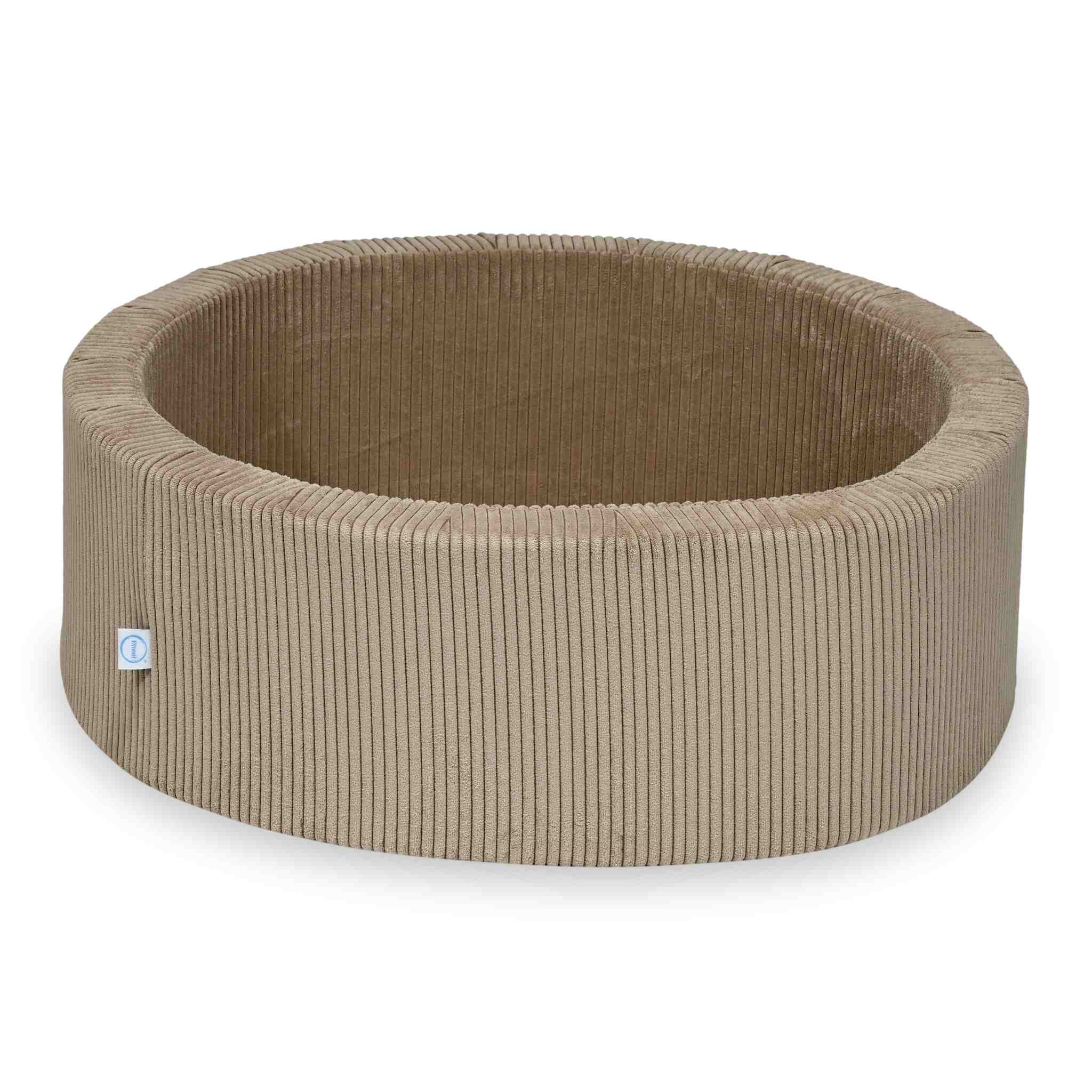 Mimii Bällebad aus Cord in Toffee – rund, 90 × 30 cm, ohne Bälle