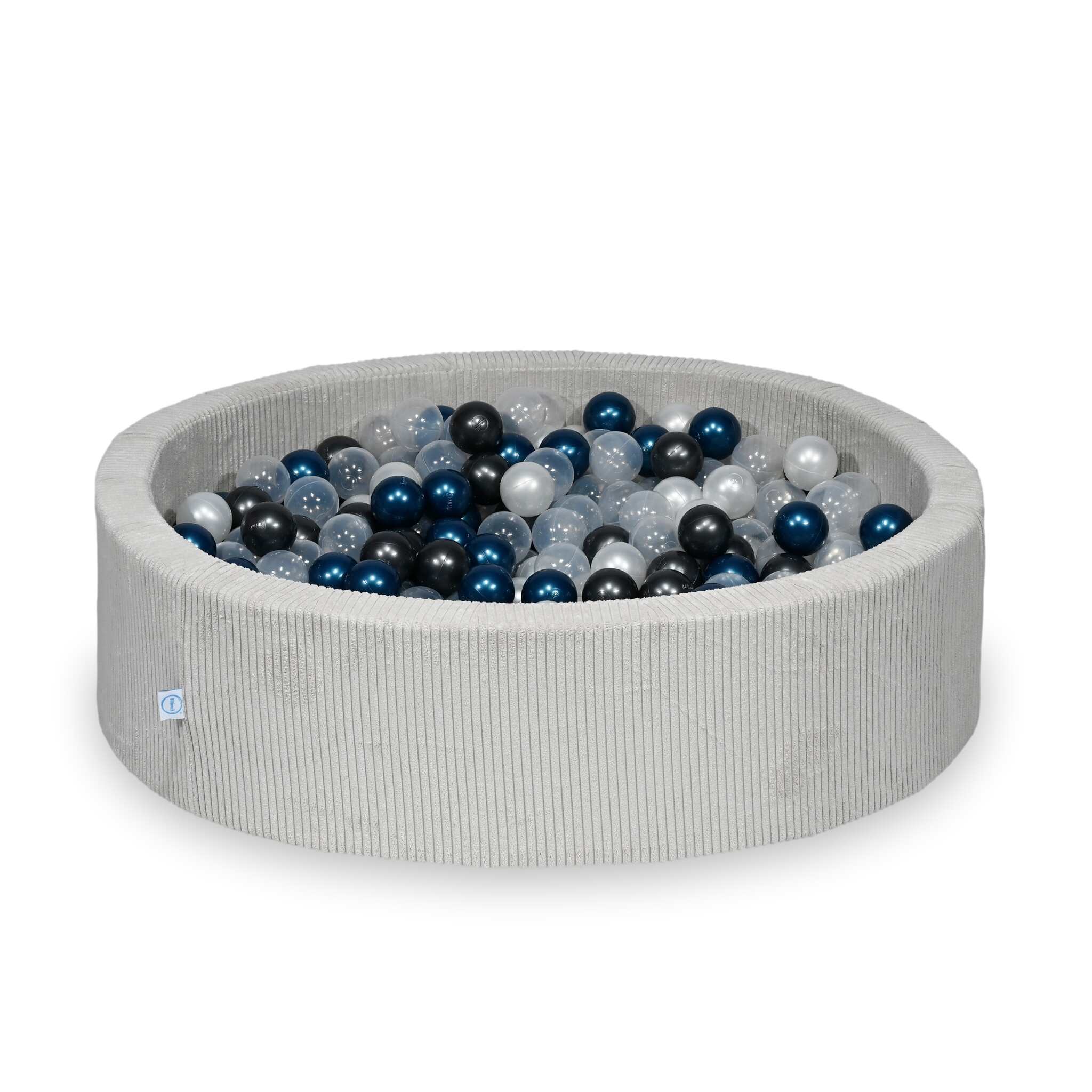 Ball pit with balls 110 × 30 cm corduroy grey with 400 balls