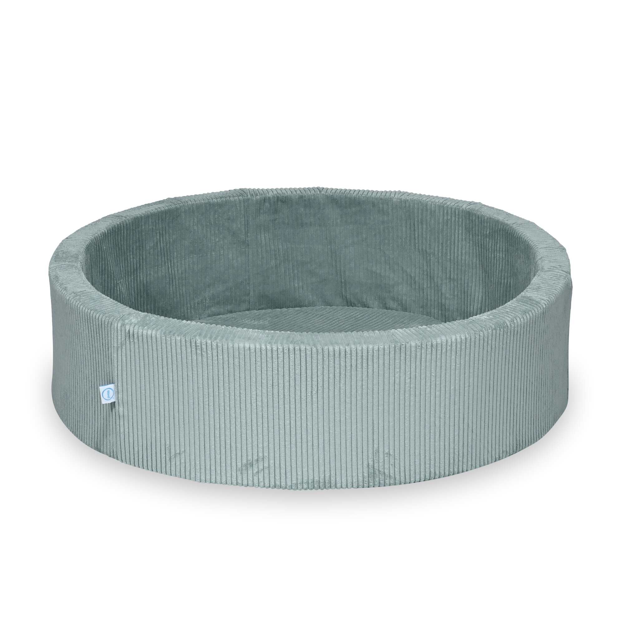 Mimii Bällebad aus Cord in Hellmint – rund, 110 × 30 cm, ohne Bälle