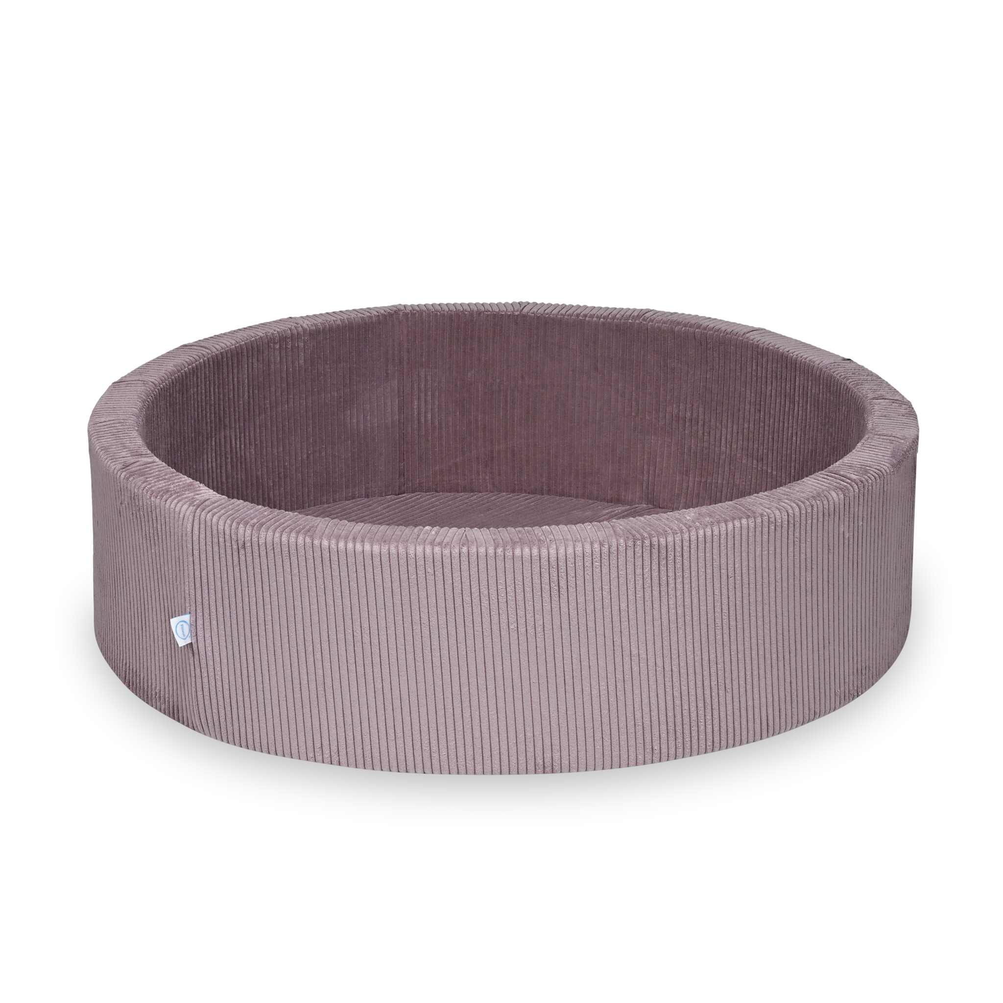 Mimii Bällebad aus Cord in Lavendel – rund, 110 × 30 cm, ohne Bälle