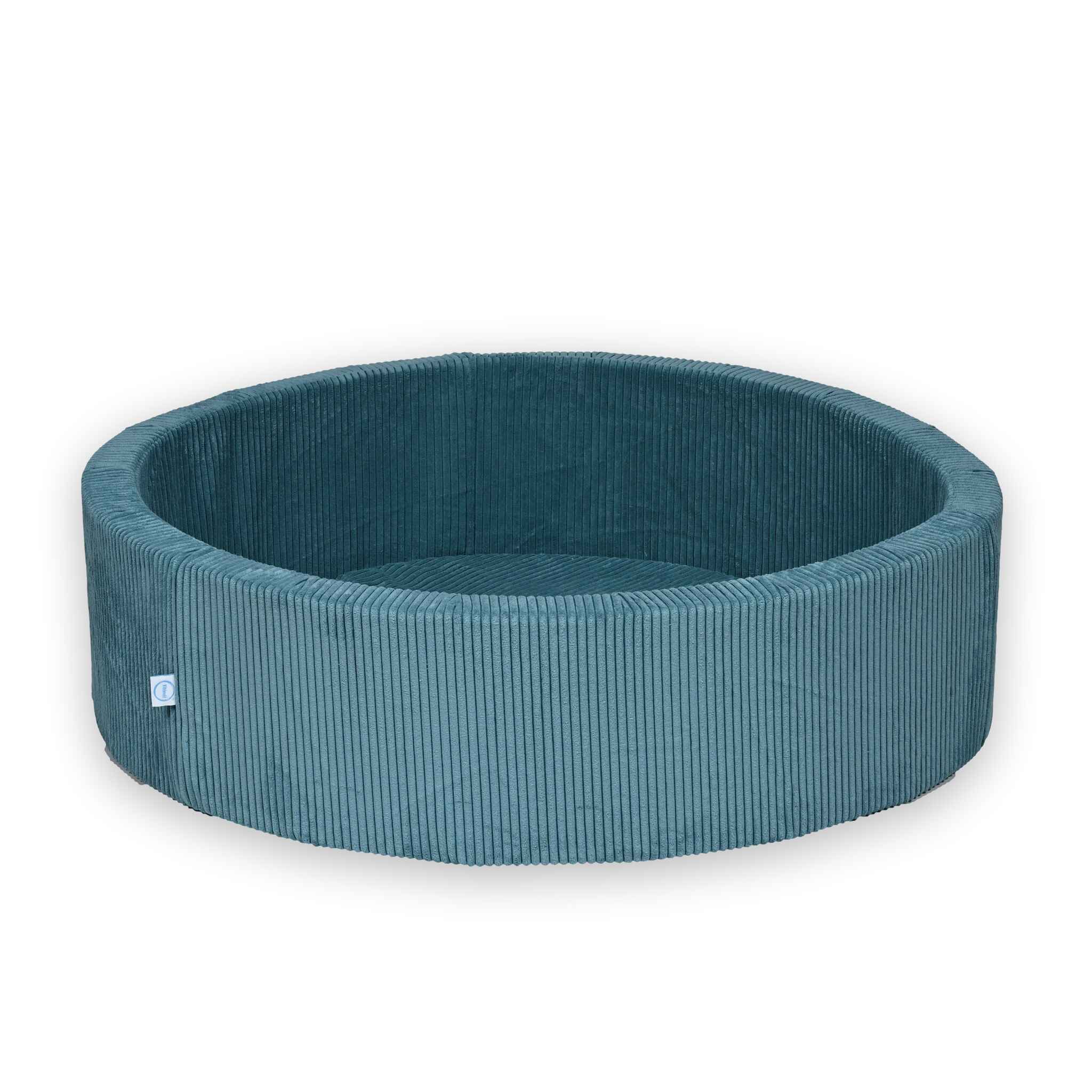 Mimii Bällebad aus Cord in Blau – rund, 110 × 30 cm, ohne Bälle