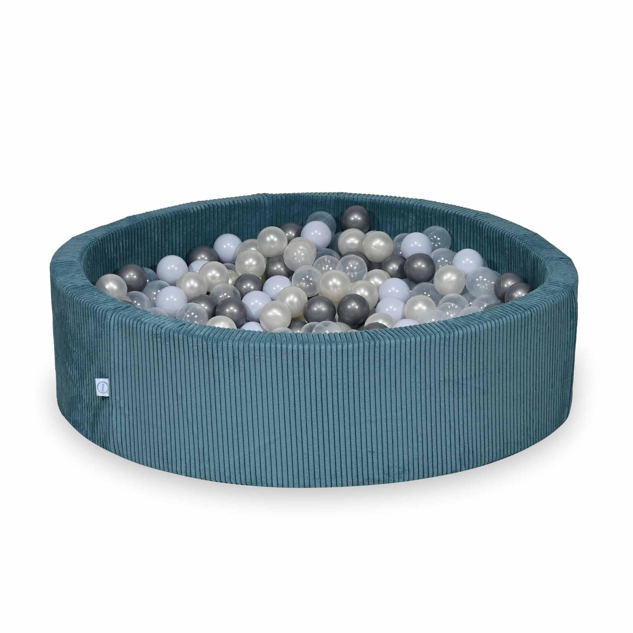 Basen z kulkami sztruks niebieski 110x30 cm z 400 piłkami