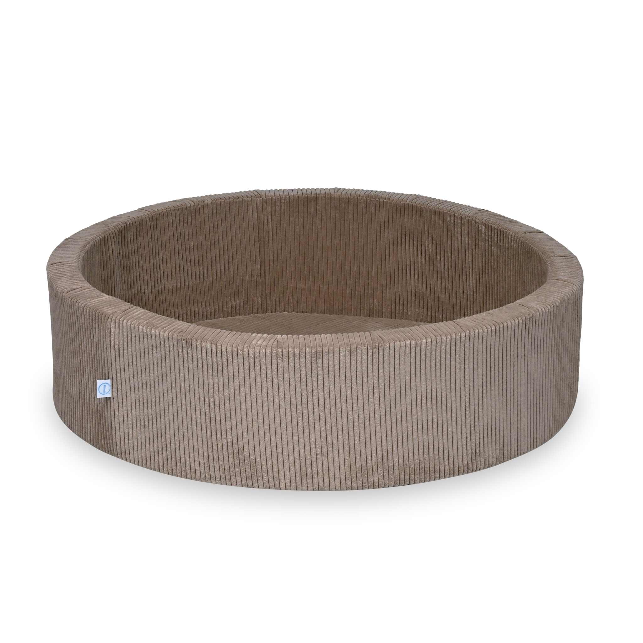 Mimii Bällebad aus Cord in Toffee – rund, 110 × 30 cm, ohne Bälle