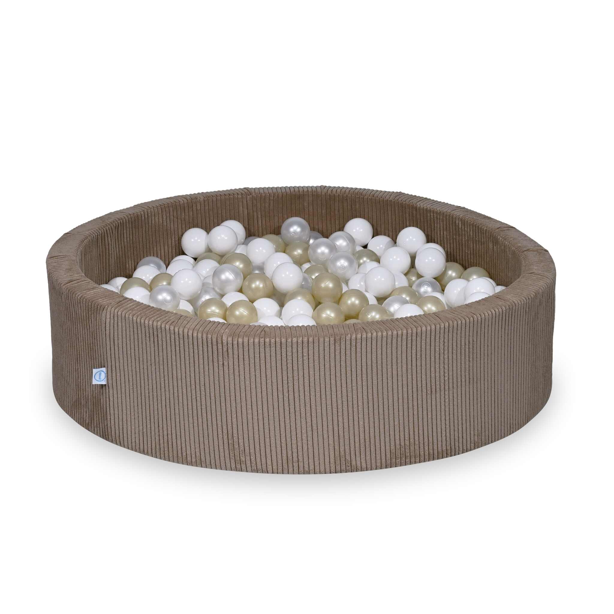 Ball pit with balls 110 × 30 cm corduroy toffee with 400 balls
