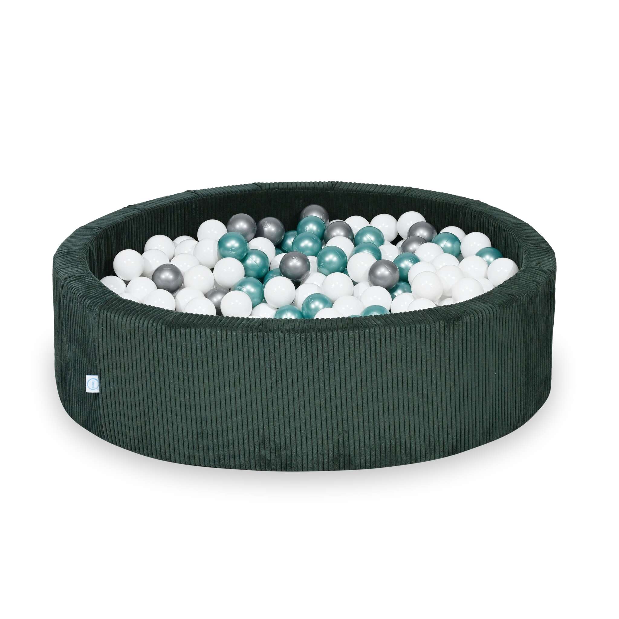 Ball pit with balls 110 × 30 cm corduroy green with 400 balls