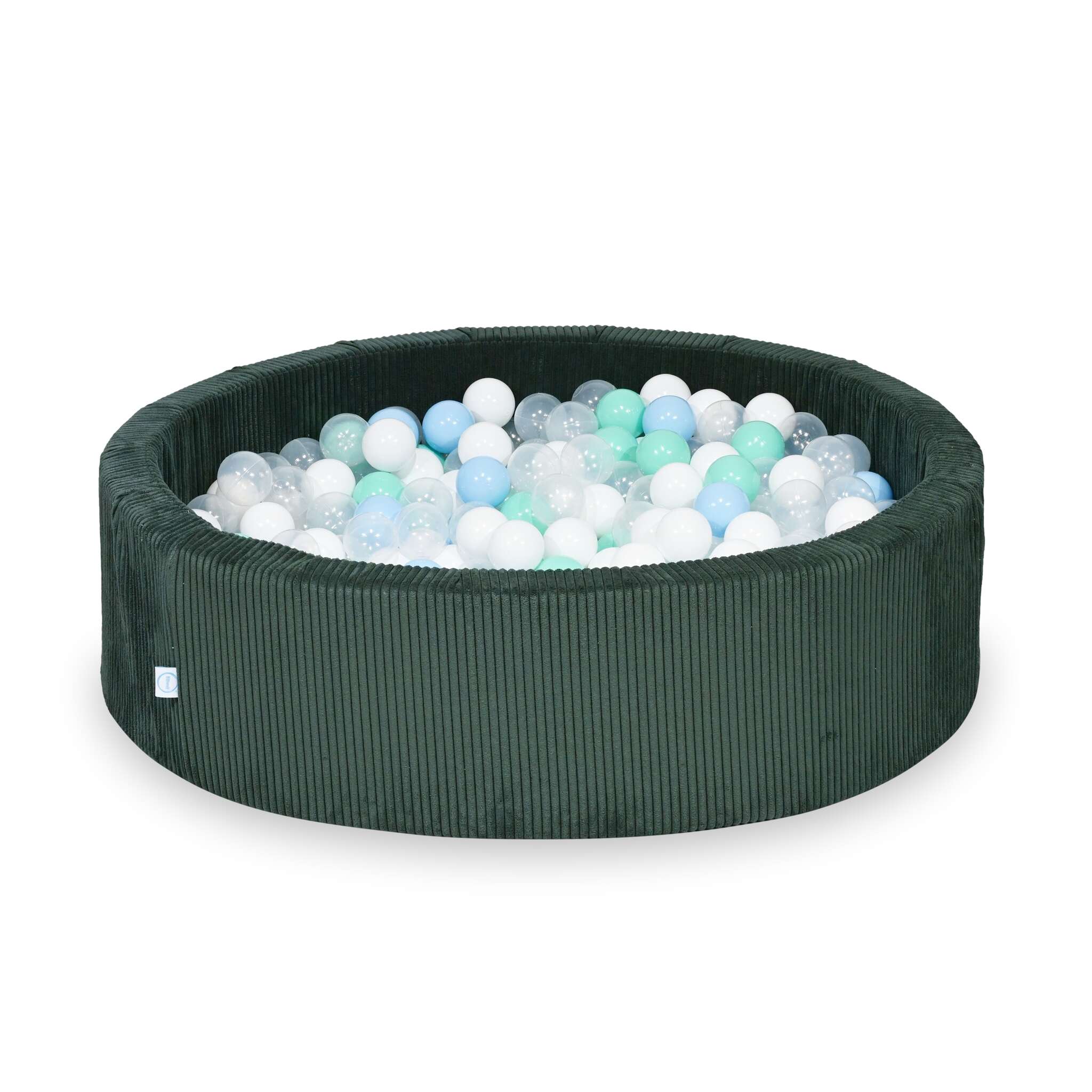 Ball pit with balls 110 × 30 cm corduroy green with 400 balls