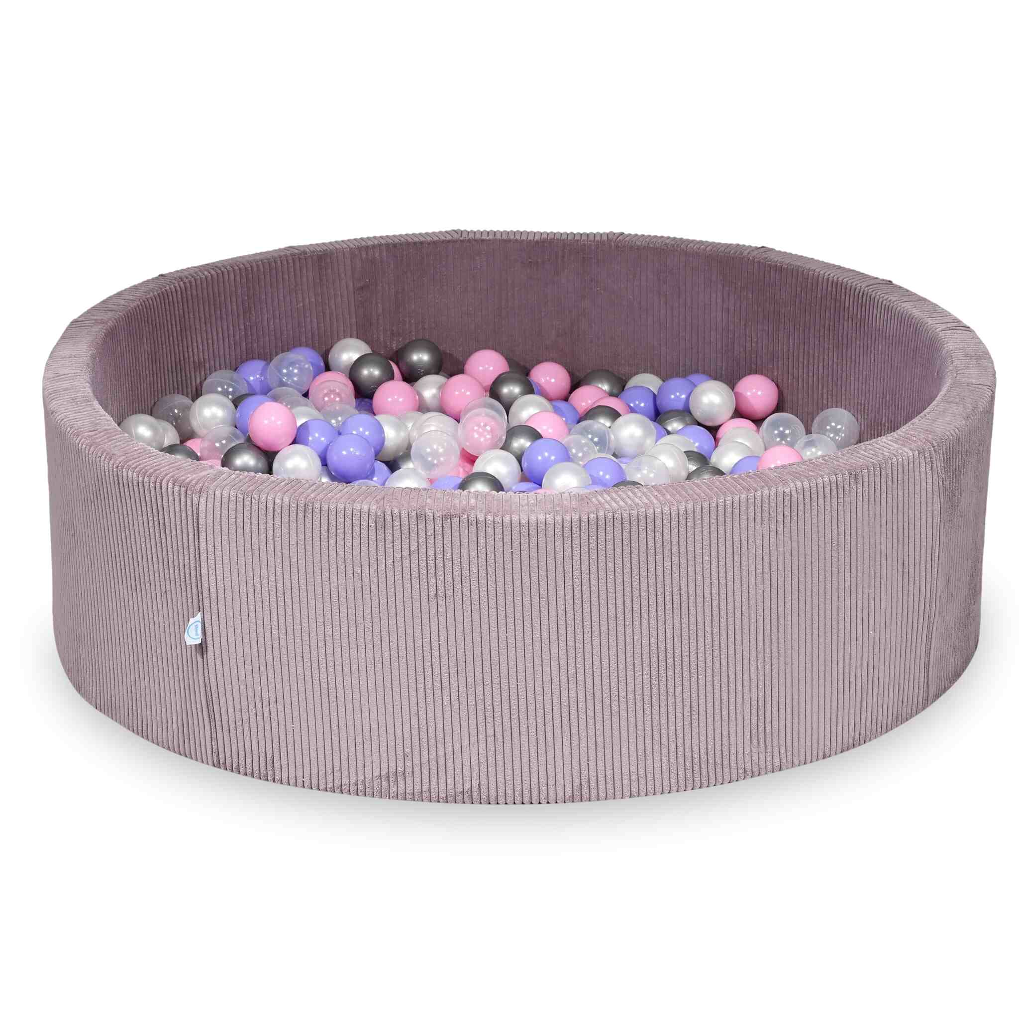 Ball pit with balls 130 × 40 cm corduroy with 700 balls