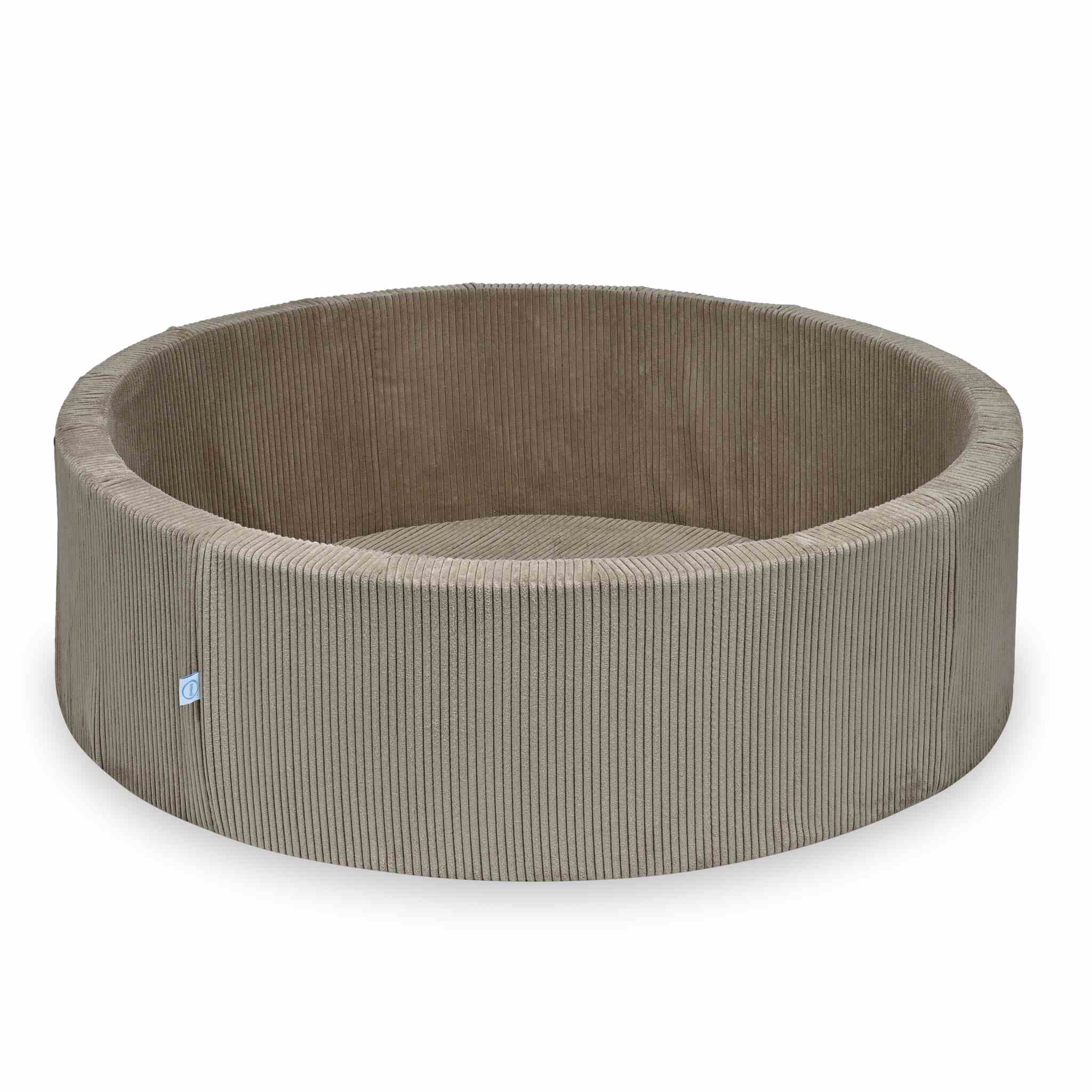 Mimii Bällebad aus Cord in Toffee – rund, 130 × 40 cm, ohne Bälle