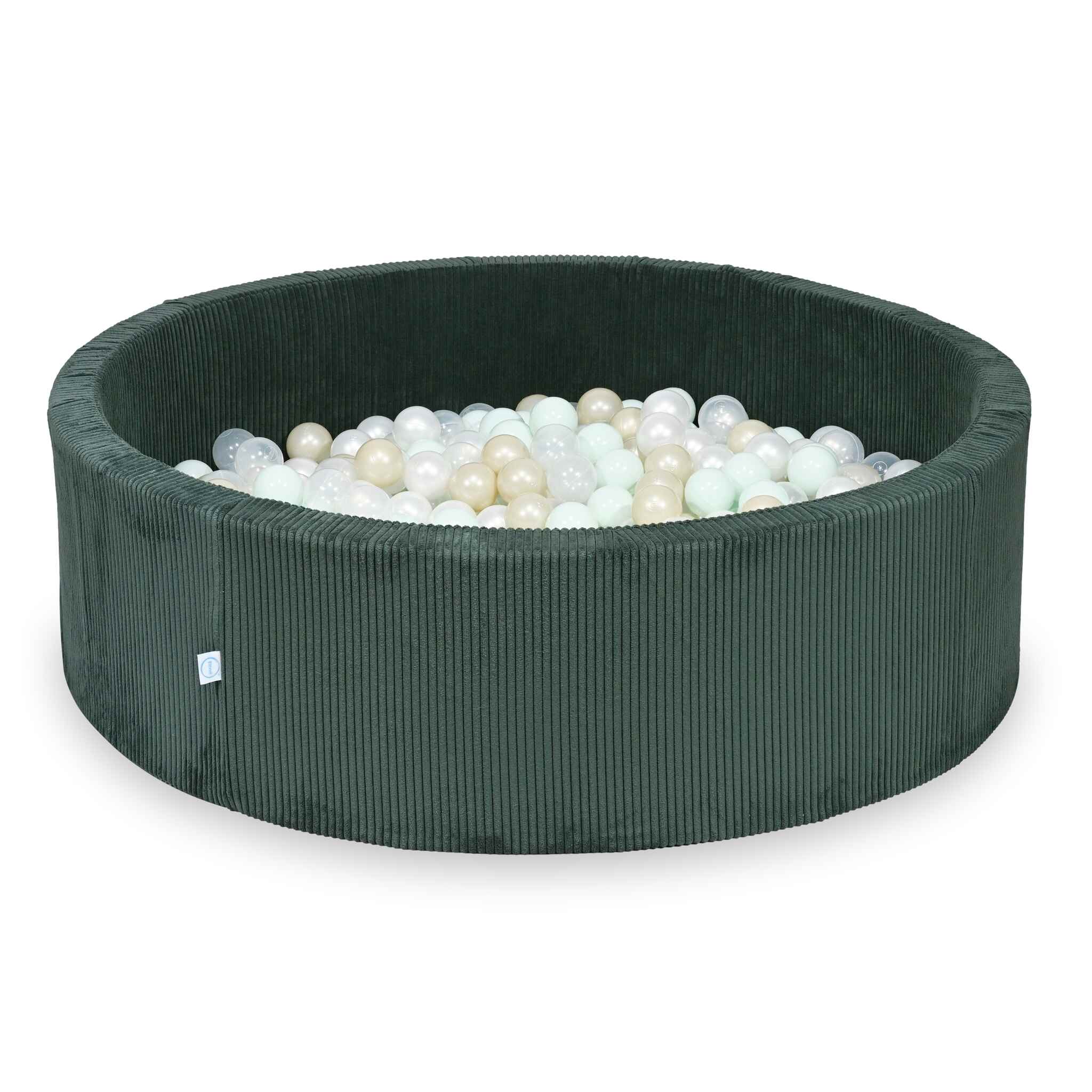 Ball pit with balls 130 × 40 cm corduroy green with 700 balls