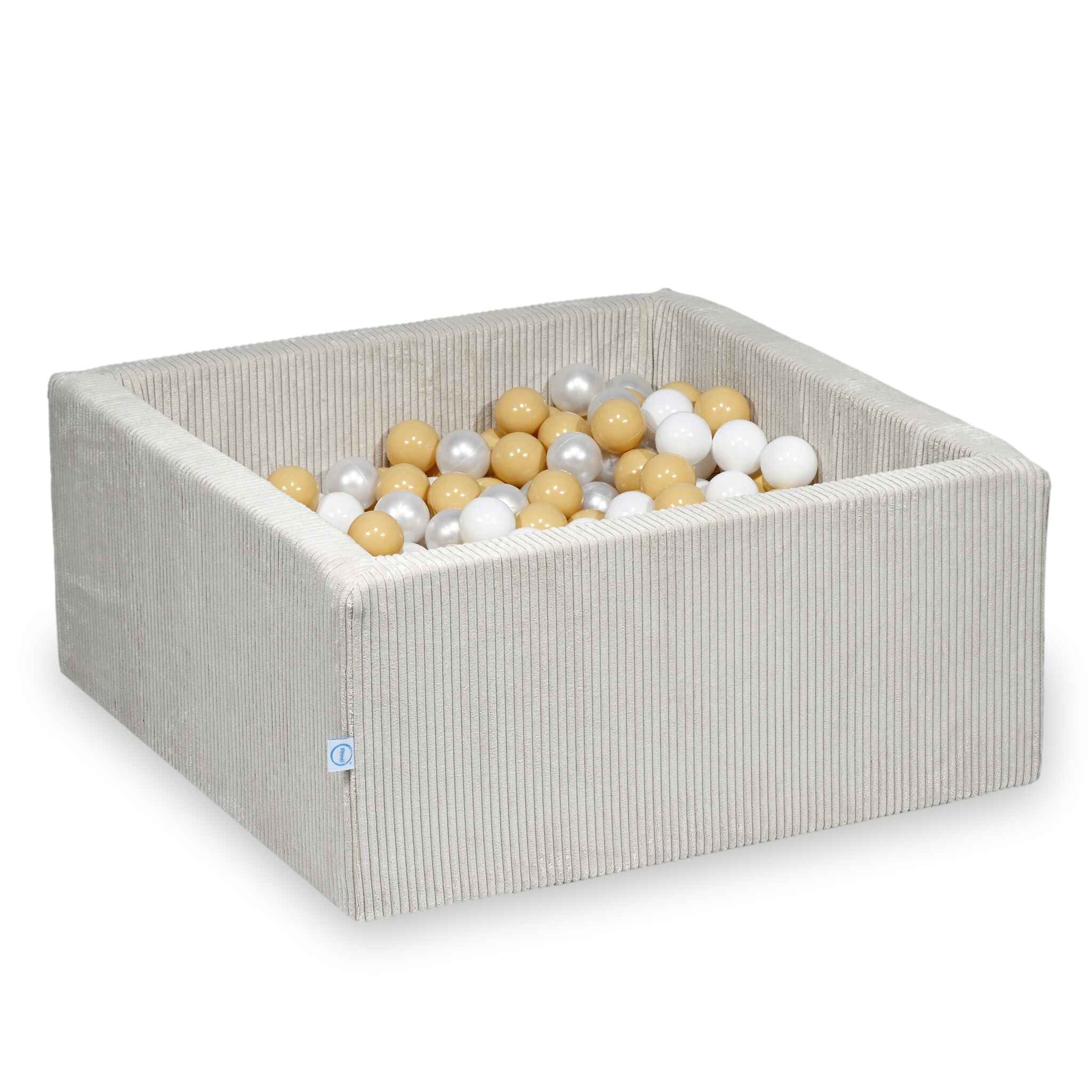 Mimii Bällebad aus Cord – rund