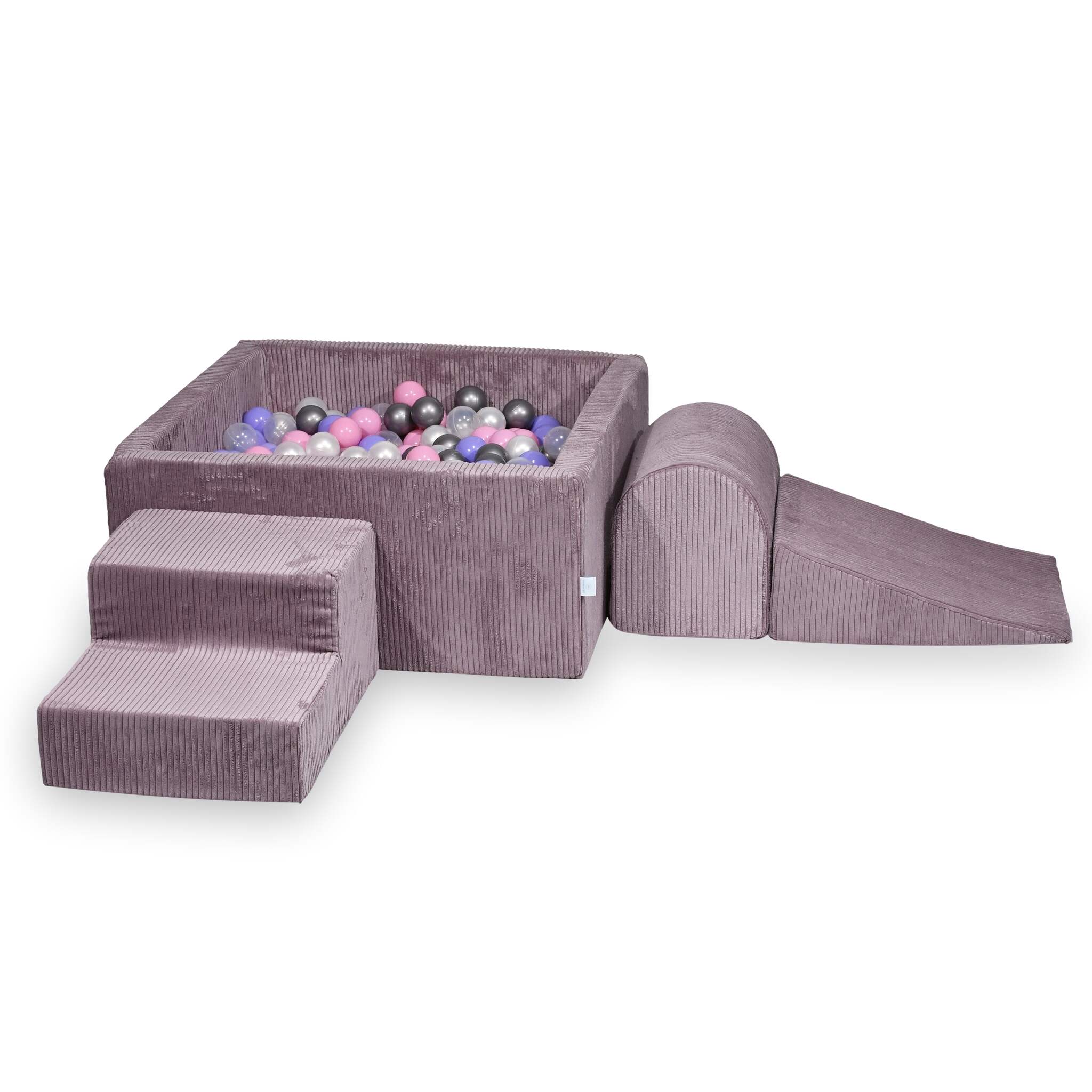Foam play set with square ball pit corduroy + 400 balls
