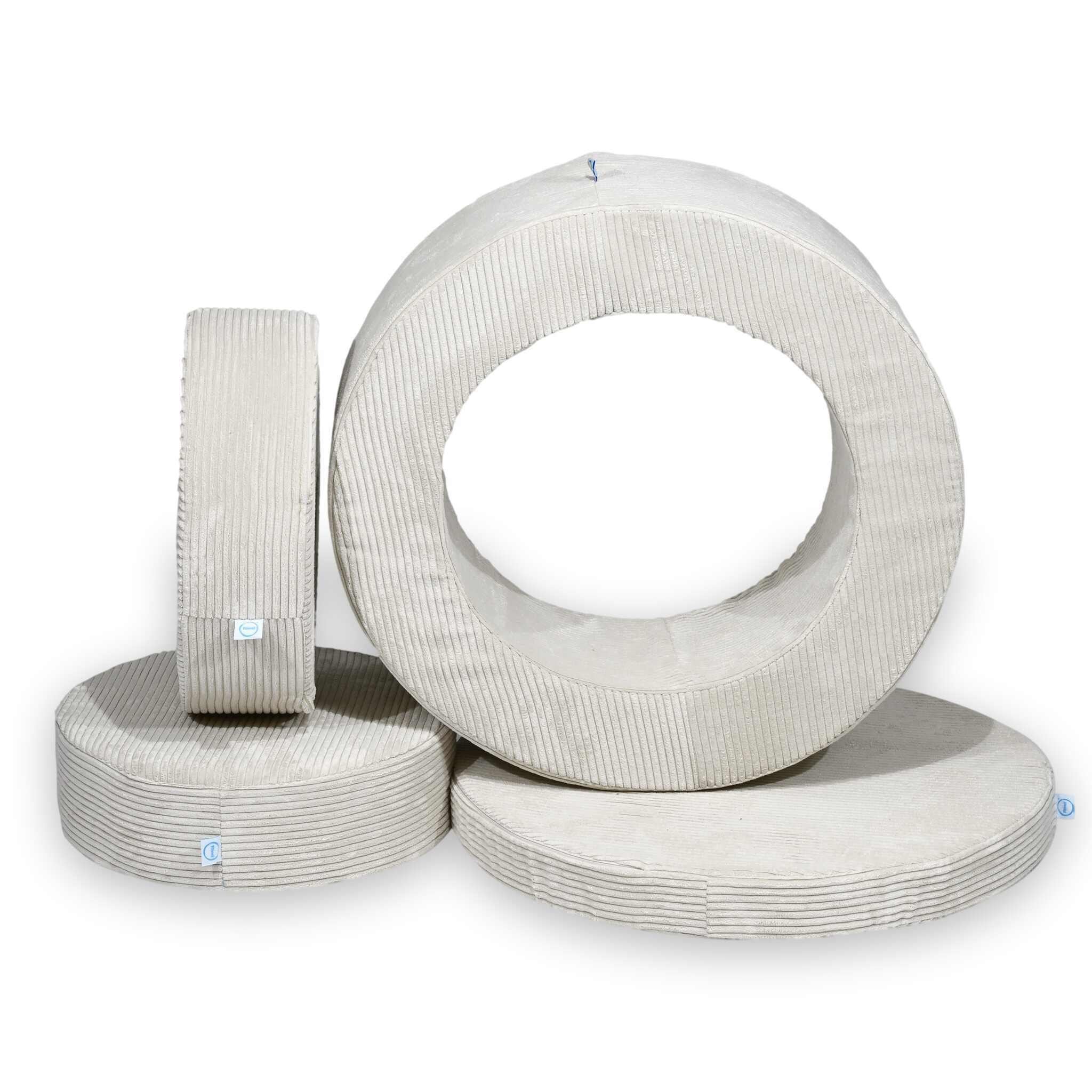 Pufa modułowa dla dzieci Donut – 4 elementy sztruks