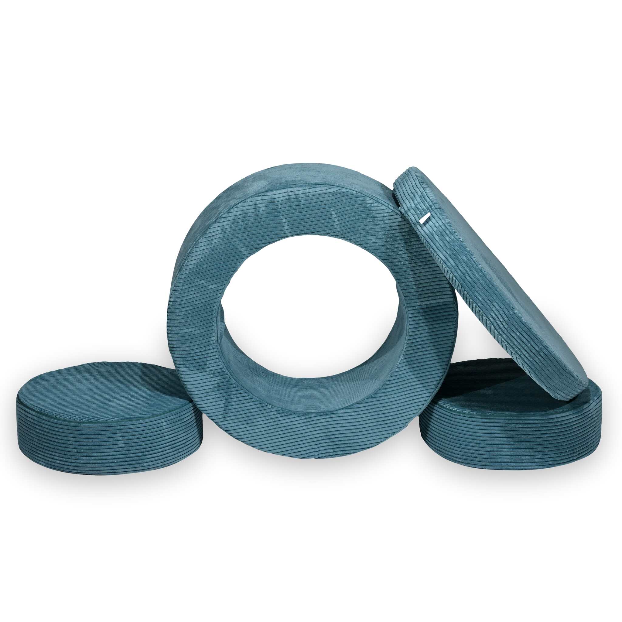 Pufa modułowa dla dzieci Donut – 4 elementy sztruks