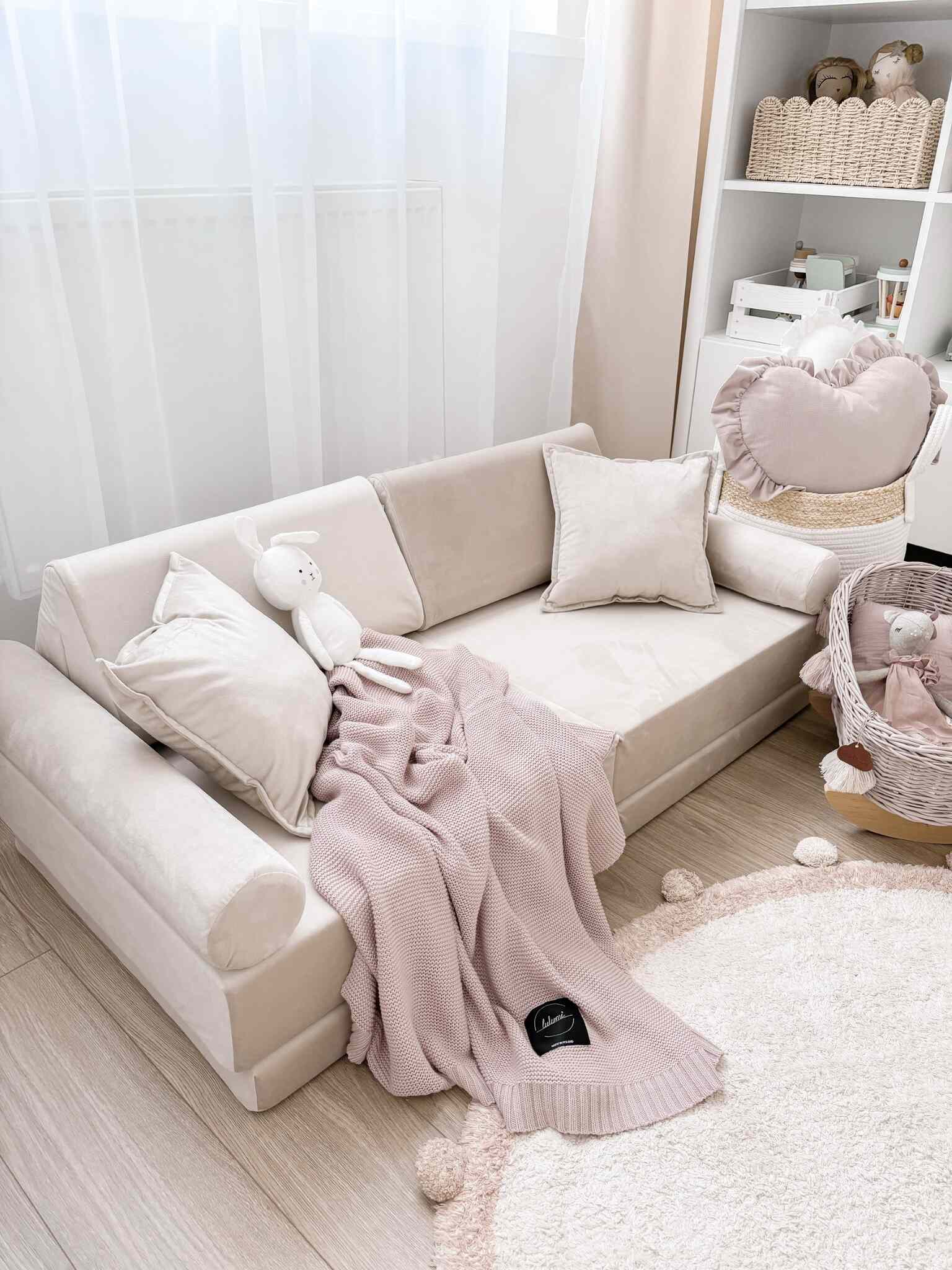 Mini Montessori Play Sofa Comfort velvet