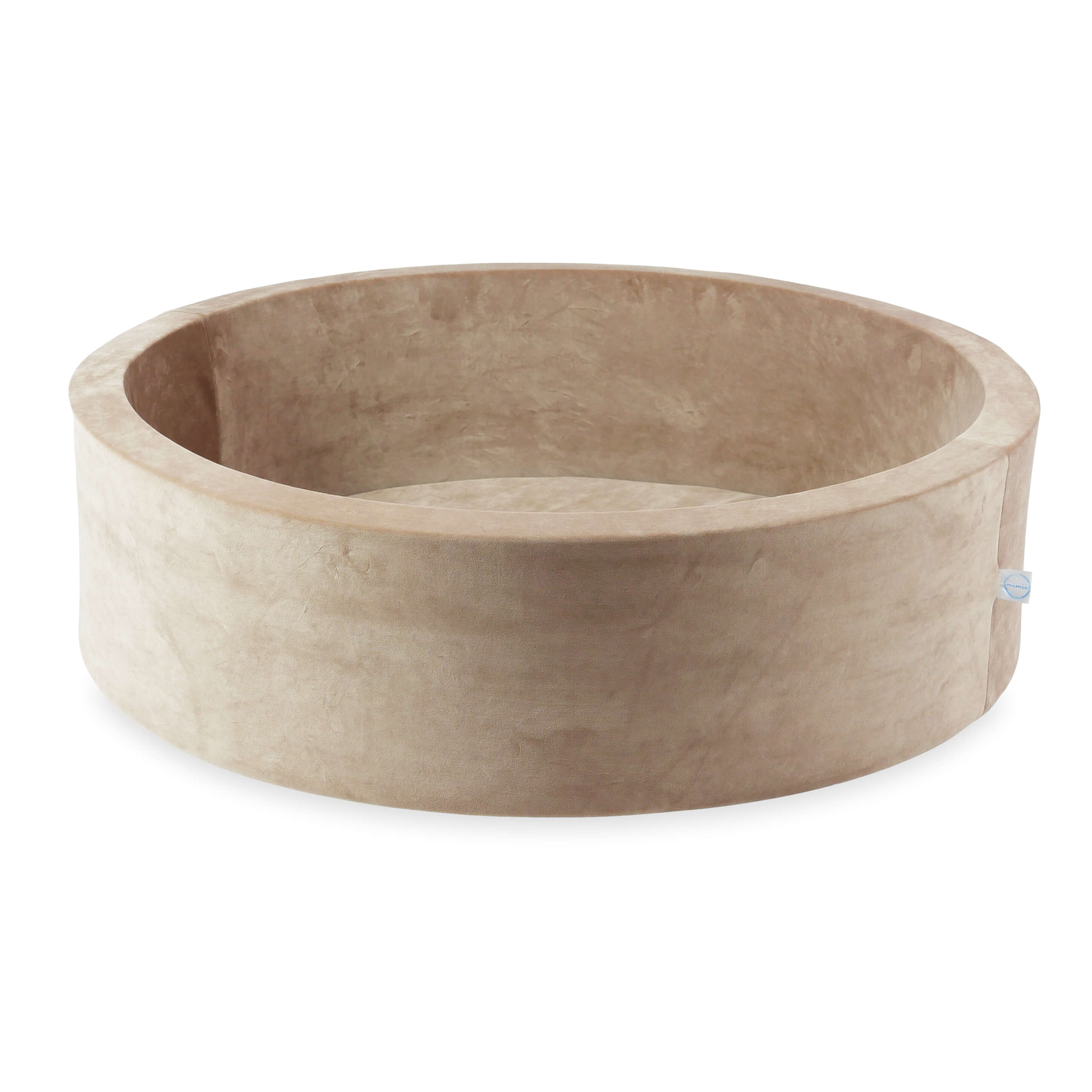 Mimii Bällebad aus Velvet Soft in Braun – rund, 110 × 30 cm, ohne Bälle