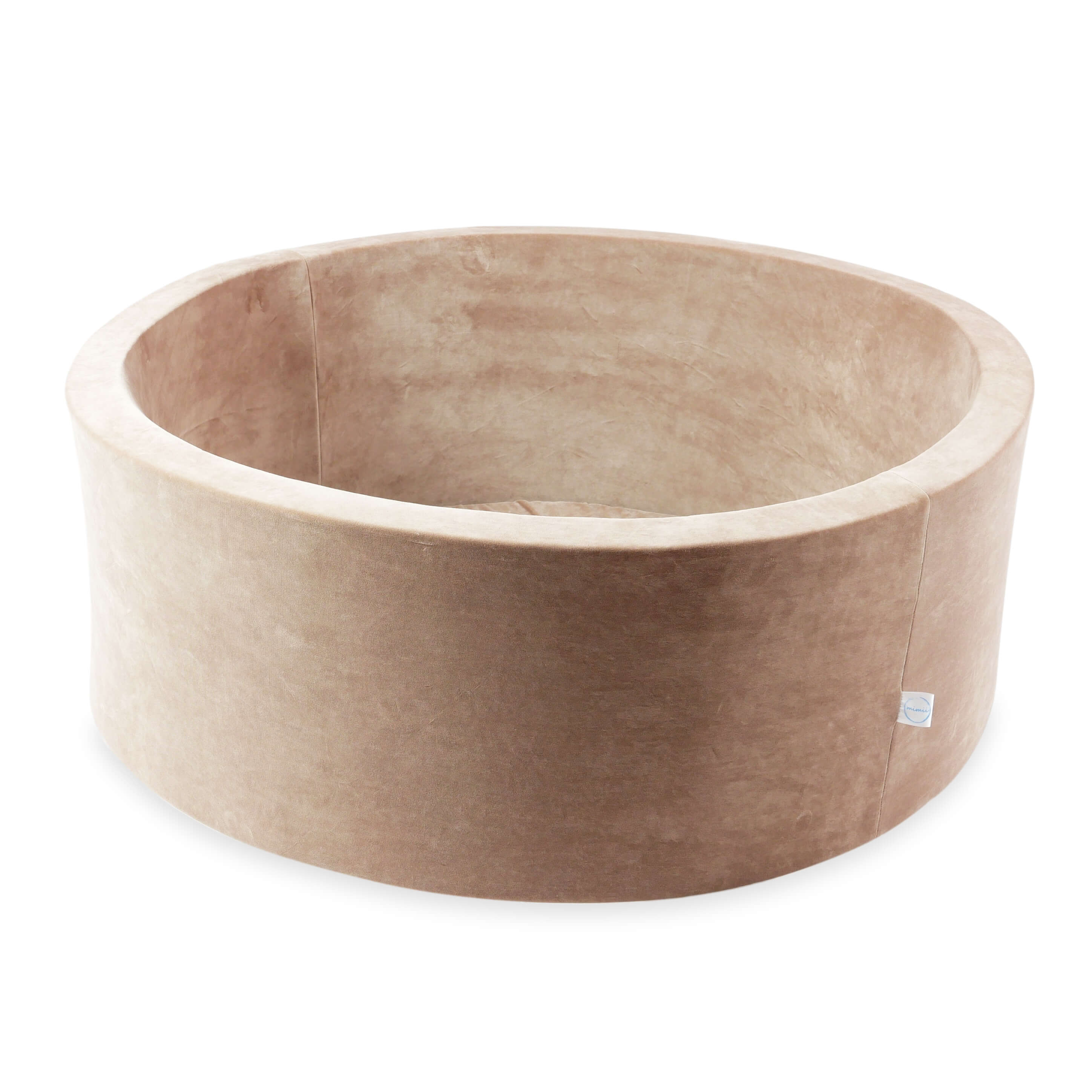 Mimii Bällebad aus Velvet Soft in Braun – rund, 110 × 40 cm, ohne Bälle