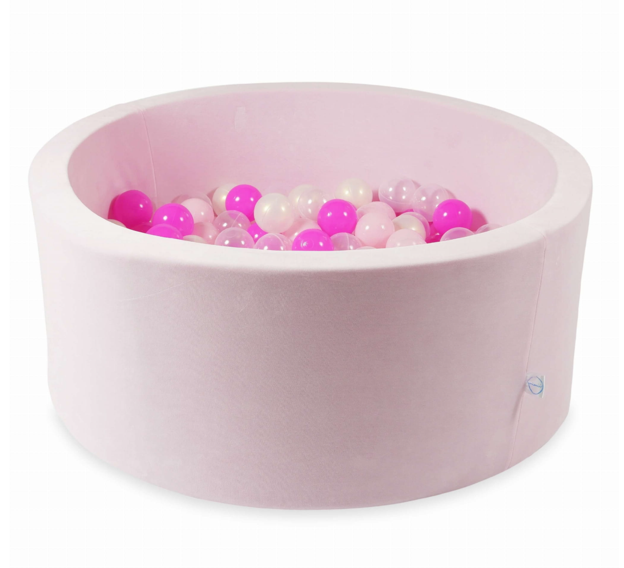 Ball pit with balls 90 × 40 cm Velvet Soft light pink with 300 balls