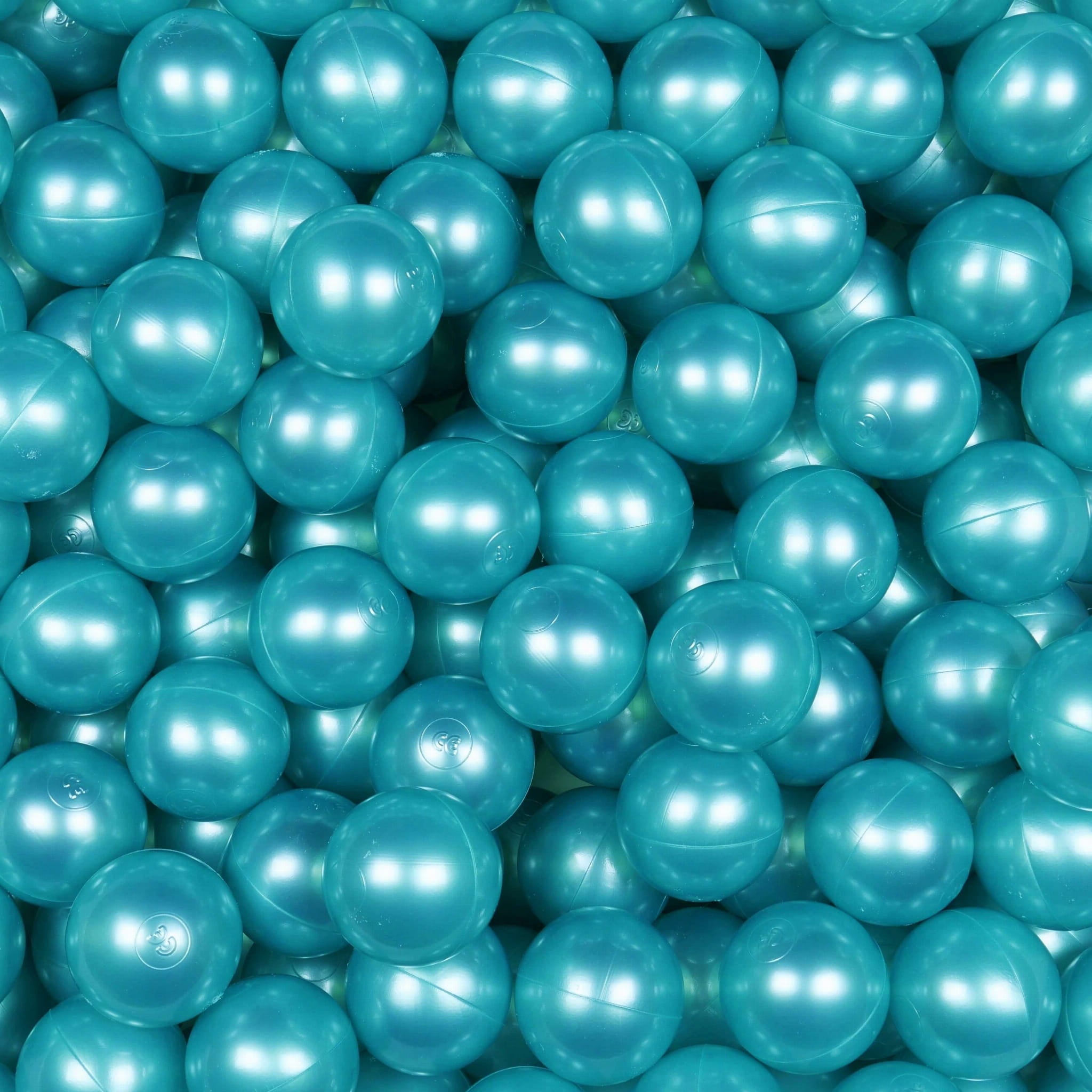 Ball pit balls Ø 7 cm – 100 pcs. – Metallic Turquoise
